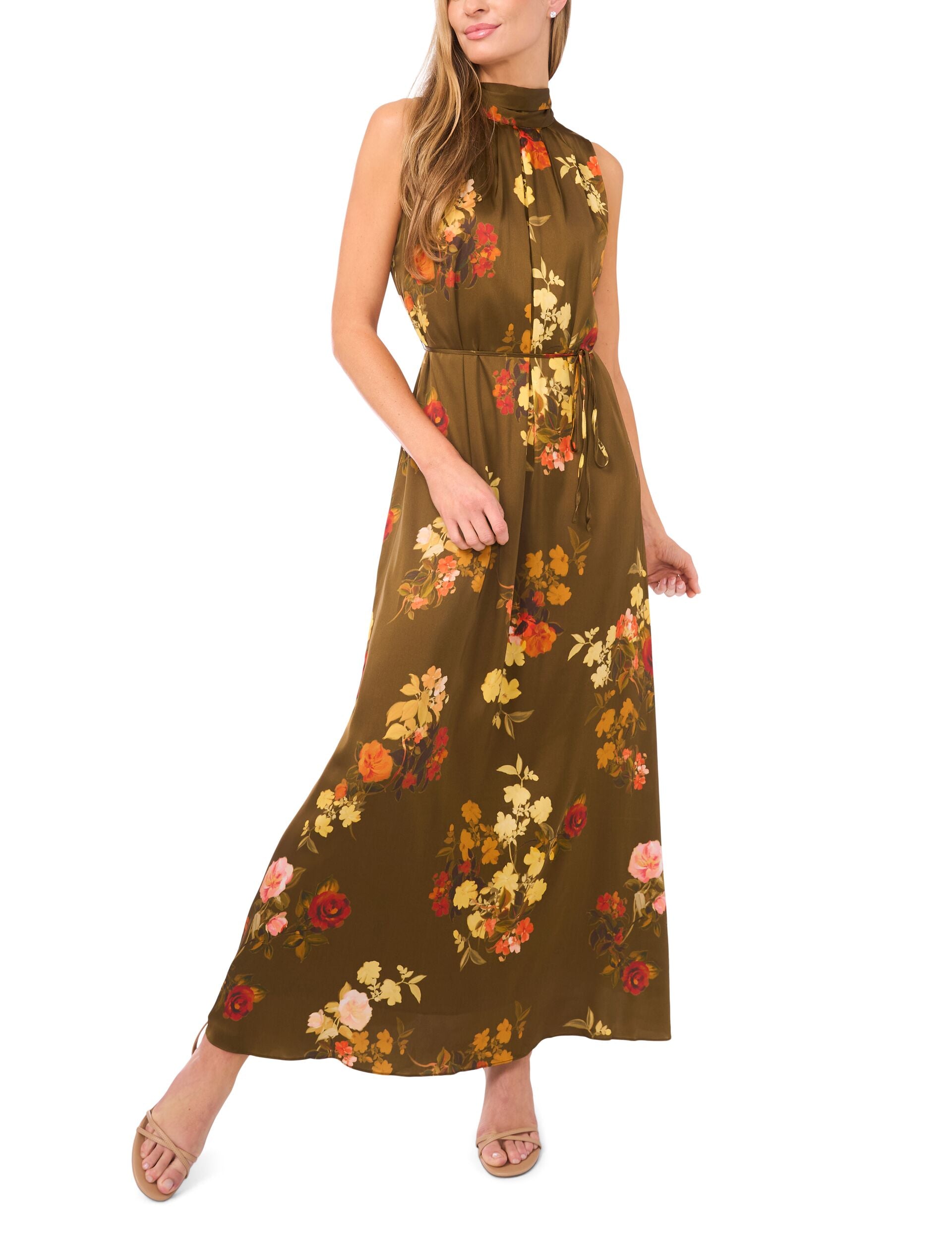 Bow Tie Sleeveless Maxi Dress | Amber