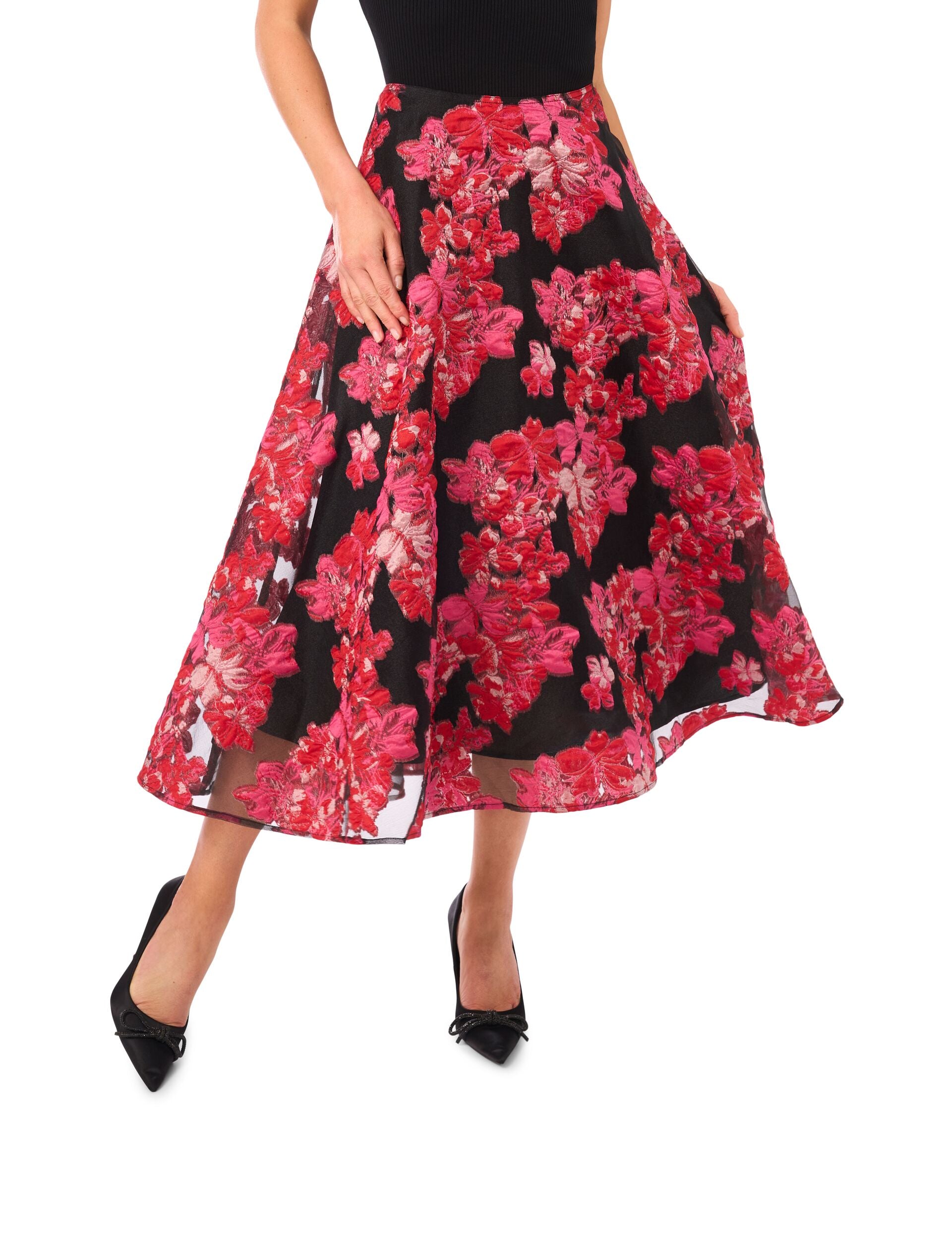 Pink Floral Brocade Midi Skirt | Fiona | Ted Baker US