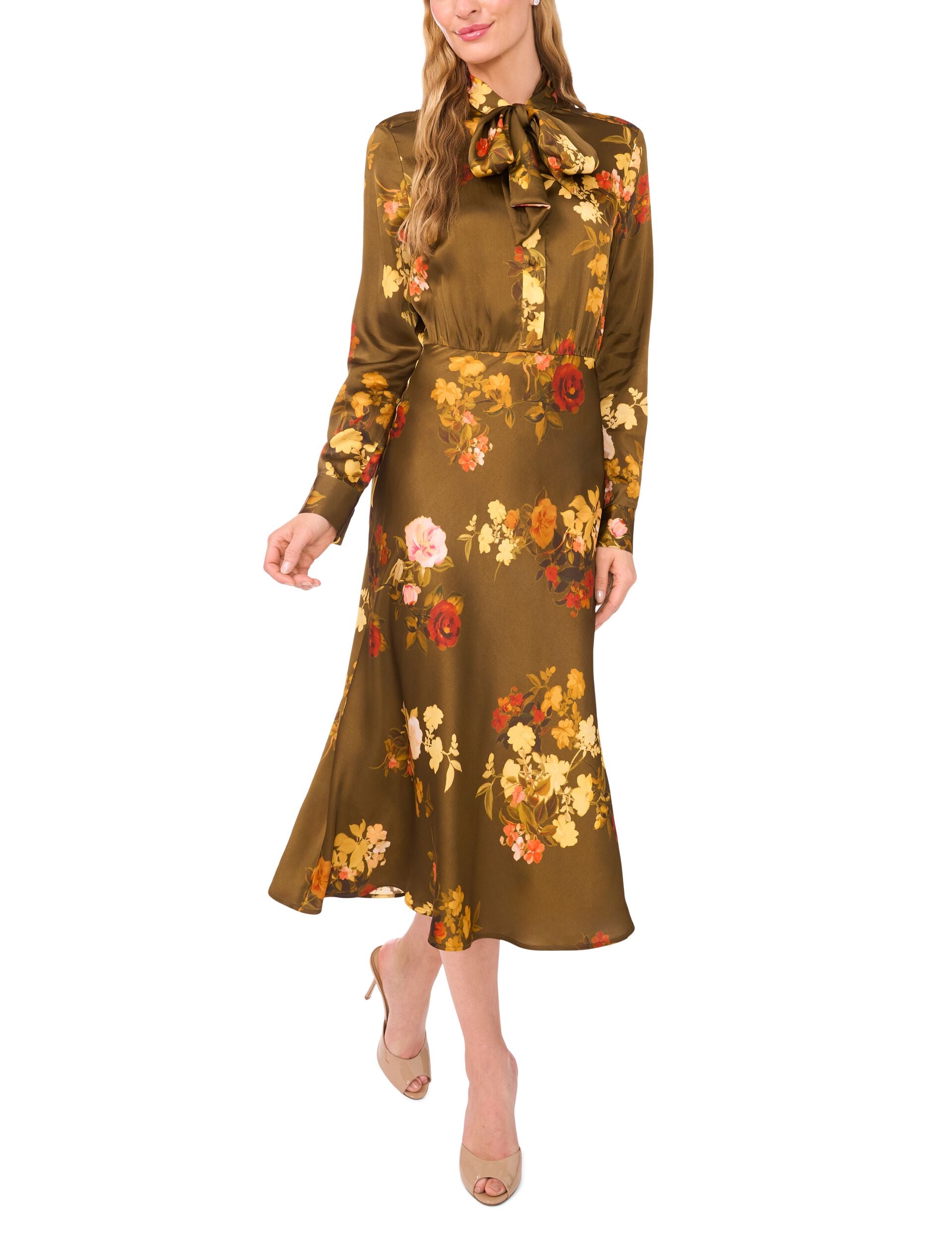 Tie Neck Midi Dress | Alessandra