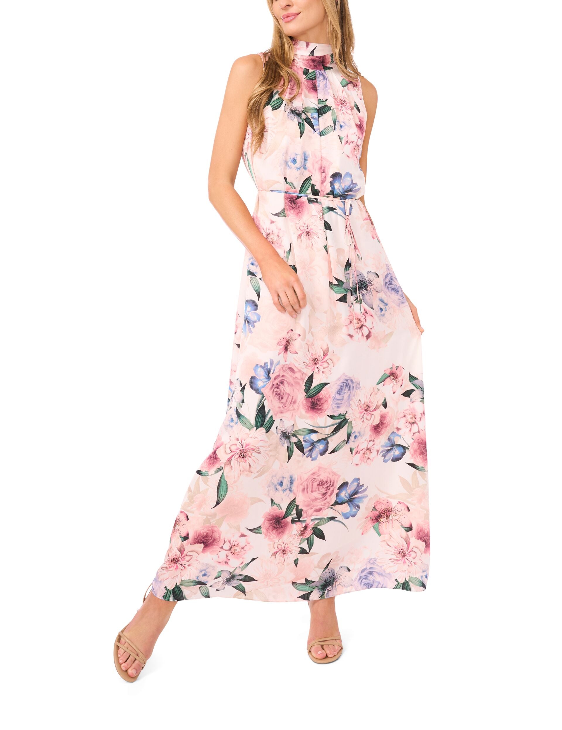 ted baker maxi dress sale ALINA Color:Picture Color-Champagne Indigo / L where delicate placement florals 3PL_add_2