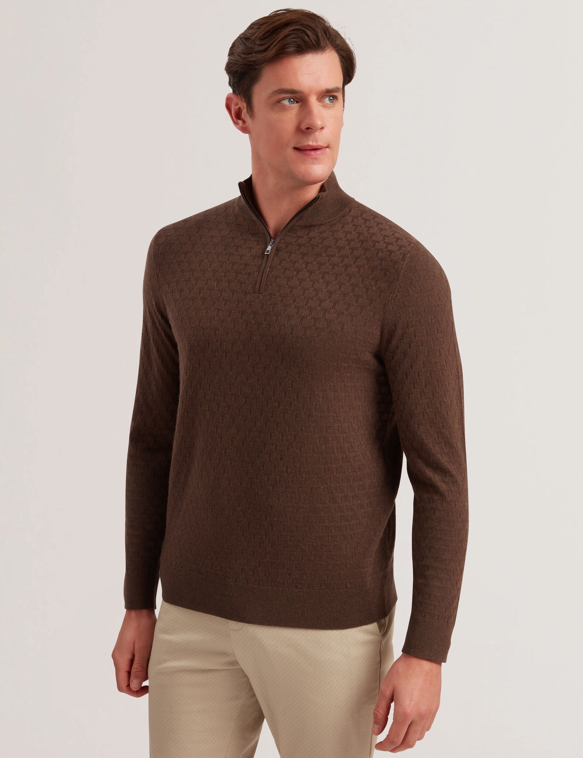 25aw PHINGERIN HOLE KNIT SKIPPER BROWN
