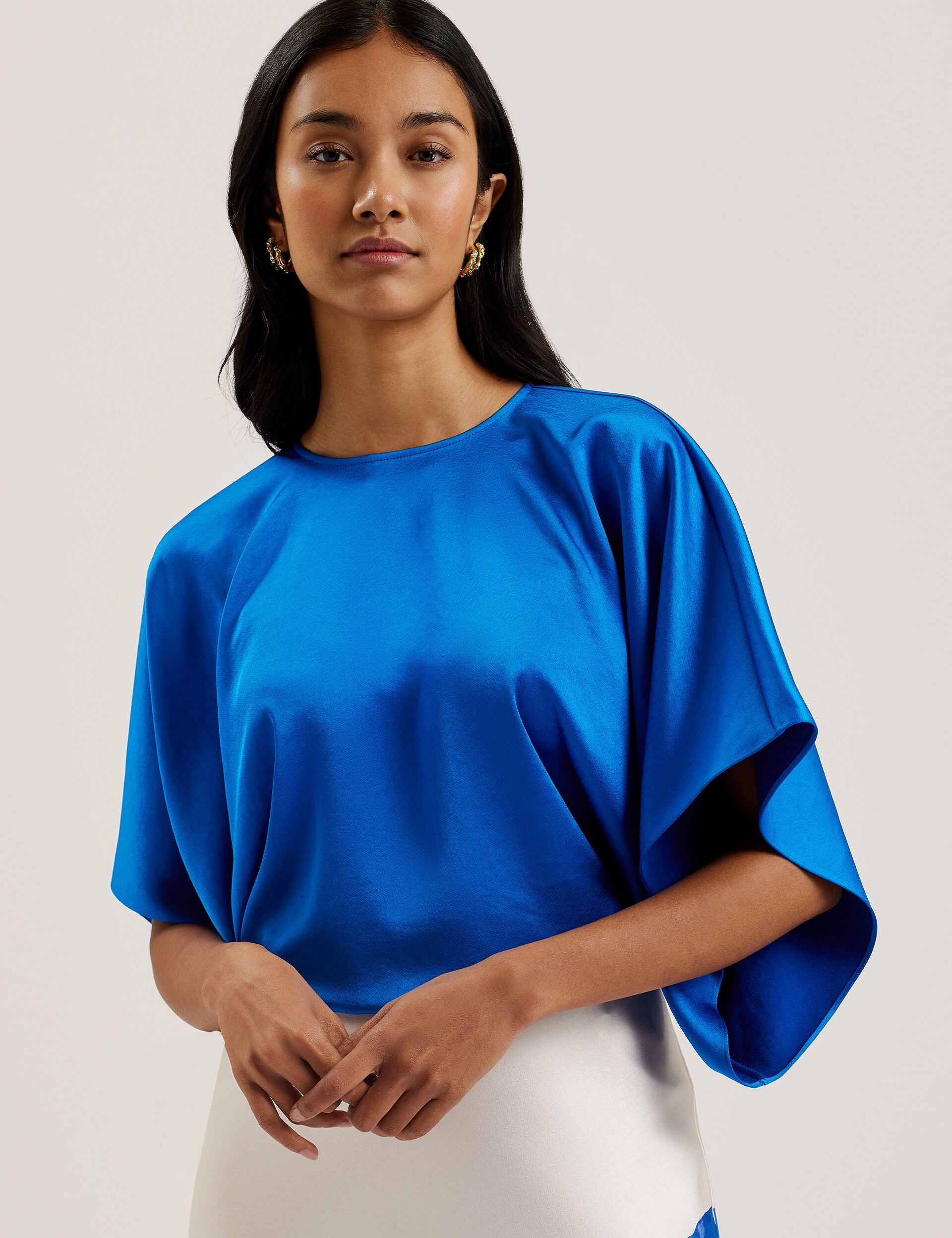 Batwing Short Sleeve Satin Blouse | Cherika | Ted Baker US