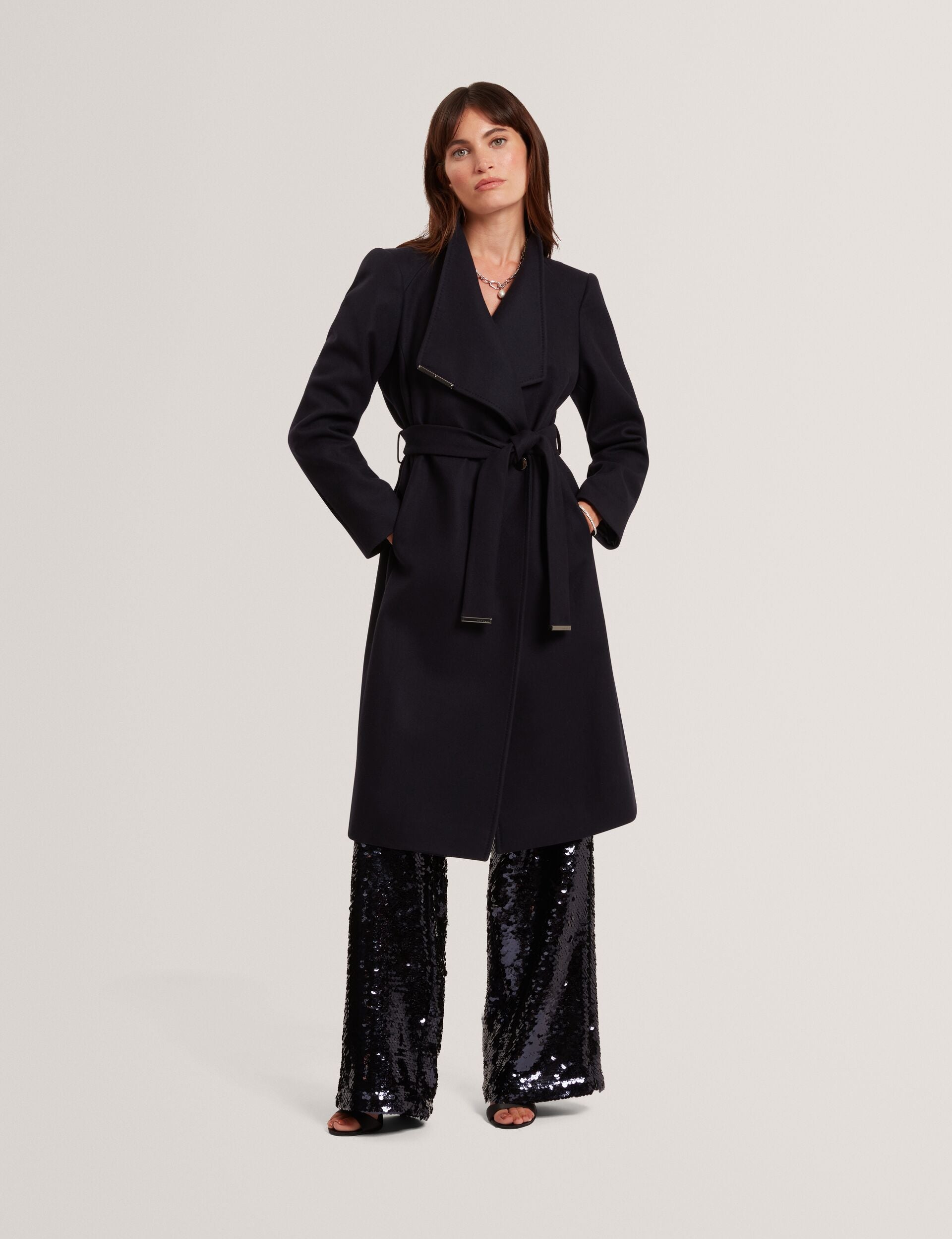 Wool Wrap Ted Baker Coat Review ROSESS CAMEL