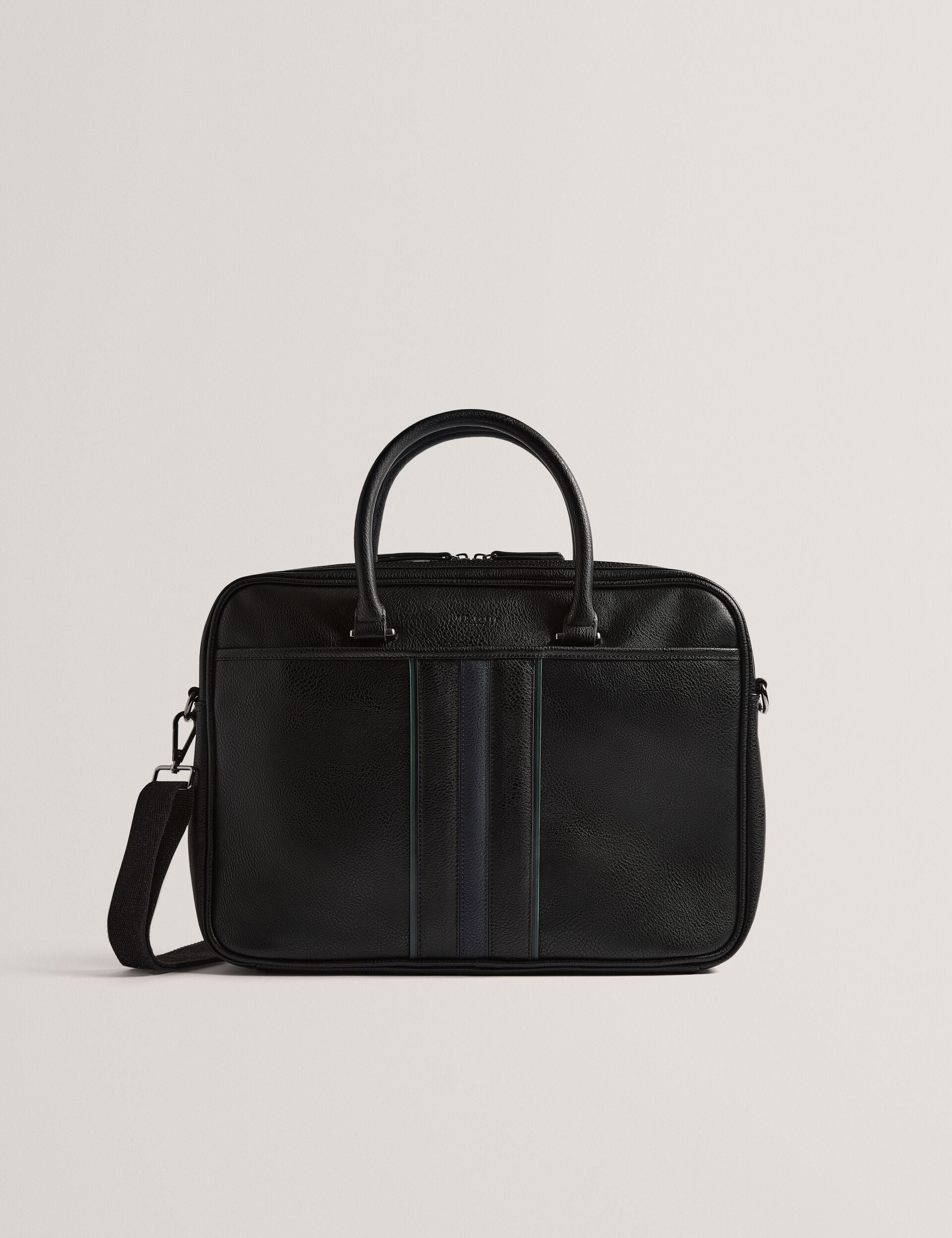 Faux Leather Striped Panel Laptop Bag | Kenriik | Ted Baker UK
