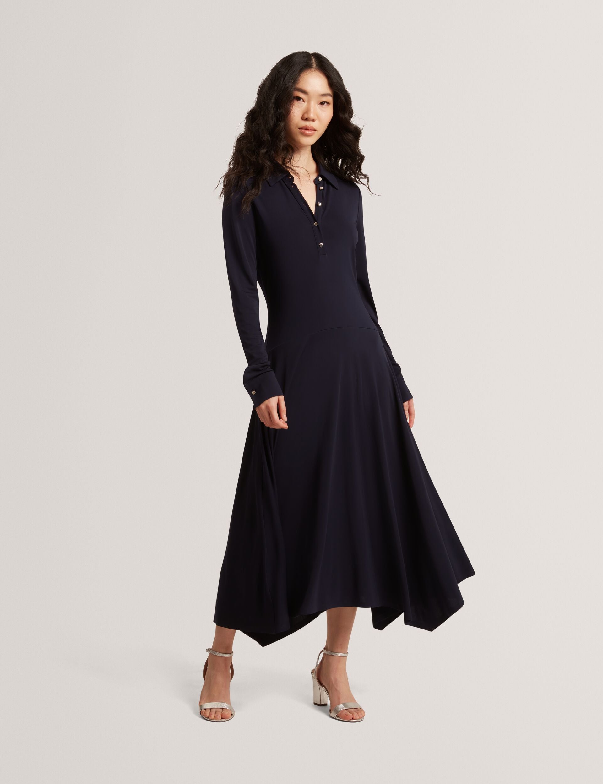 JERSEY MIDI SHIRT DRESS ONE NIGHT IN DE WALLEN