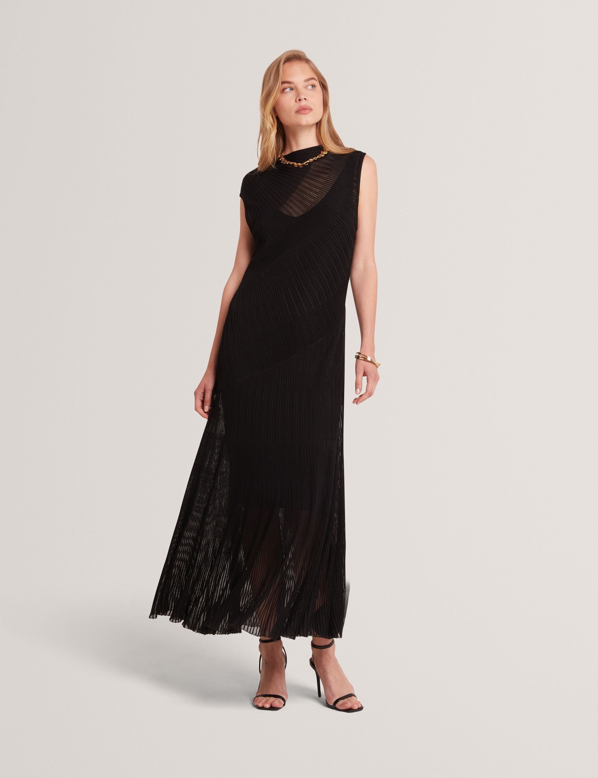 Sheer Detail Textured Knit Midaxi Dress | Celyina | Ted Baker IE Sheer Detail Textured Knit Midaxi Dress | Celyina | Ted Baker IE