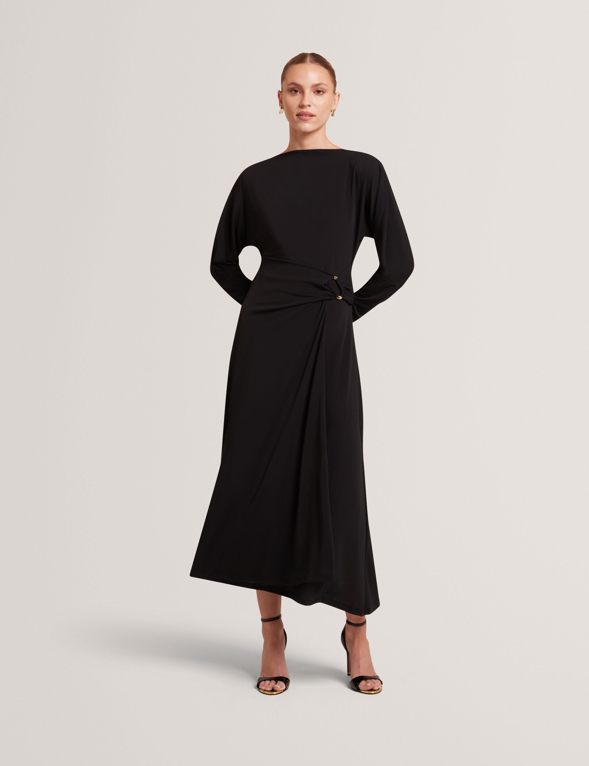 Wrapover Jersey Long Sleeve Midi Dress | Ralhaa | Ted Baker UK Wrapover Jersey Long Sleeve Midi Dress | Ralhaa | Ted Baker UK