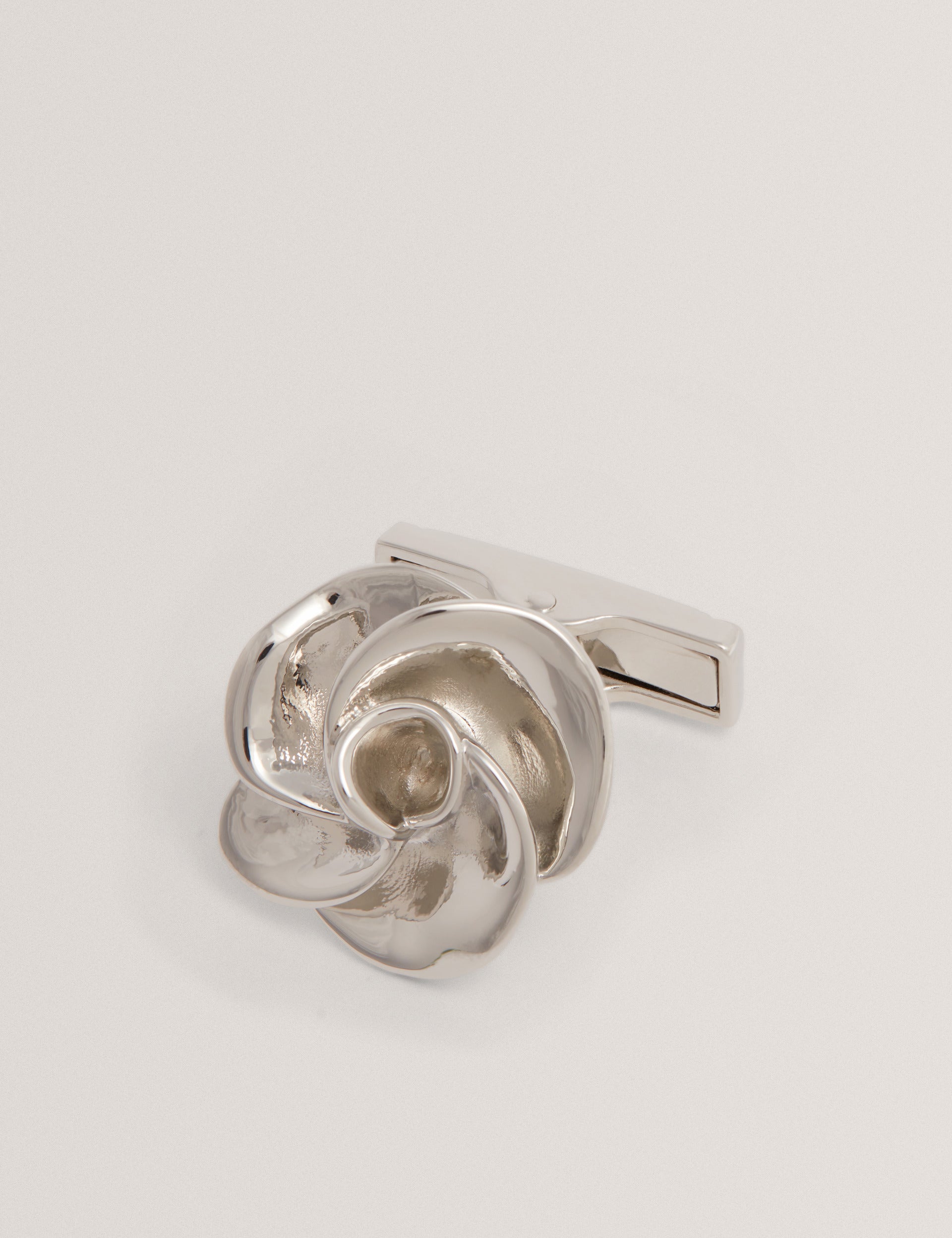 Boutons De Manchette Vintage Métal Argenté - Homme - Occasion Bon État