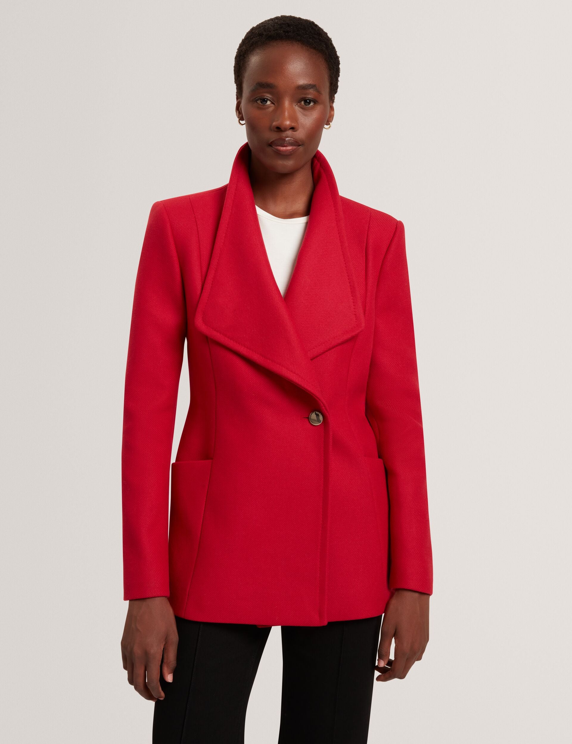 Wool Blend Ted Baker Red Jacket Ted Baker London Paria Short Wool