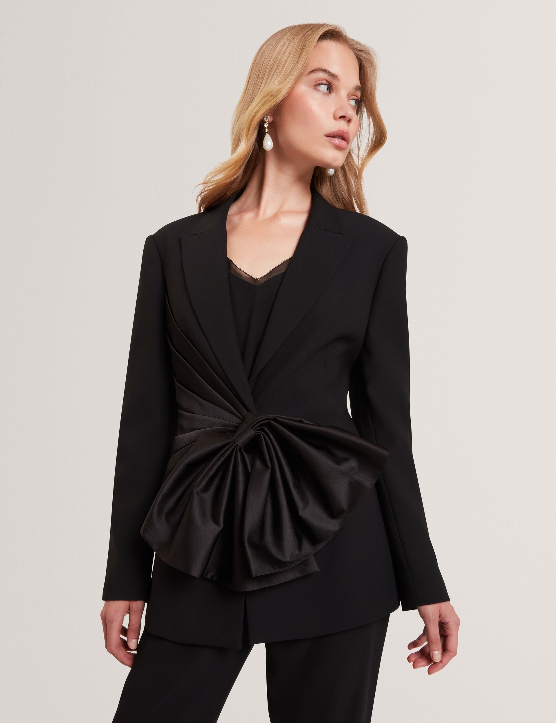 Satin Bow Sash Tailored Blazer | Xeni | Ted Baker UK
