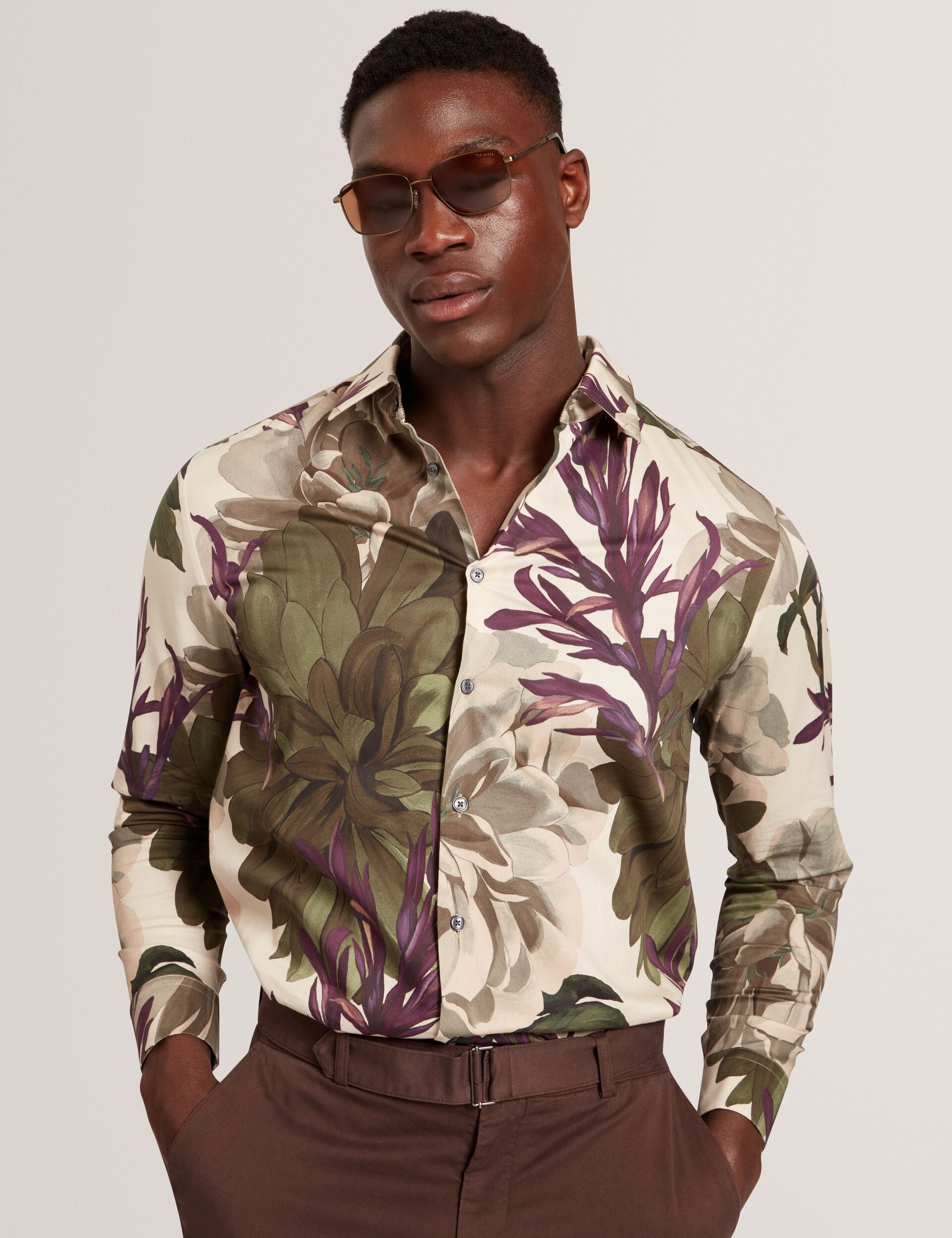 Bold Floral Relaxed Long Sleeve Shirt | Wetherb