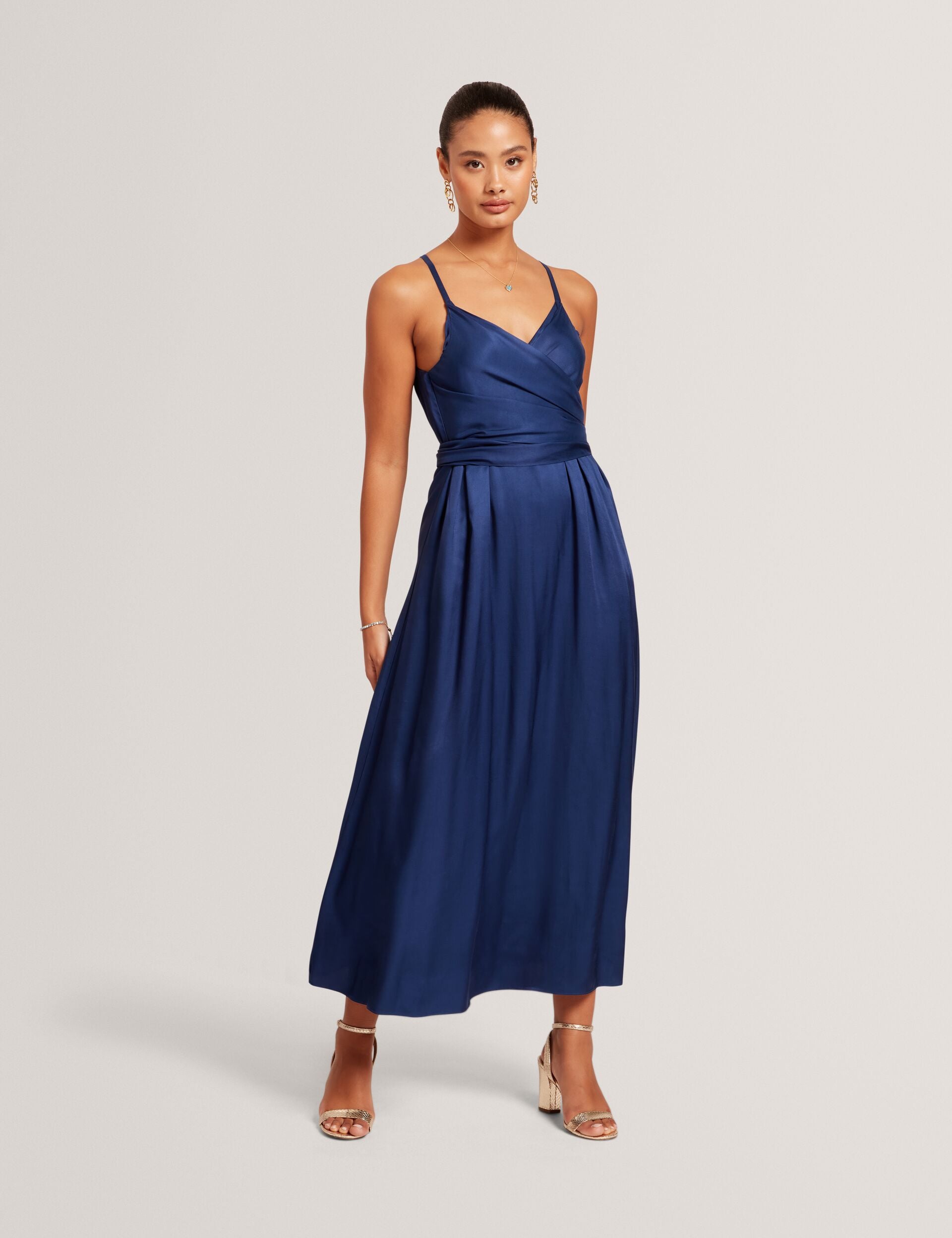 Wrap Tie Waist Strappy Midi Dress | Beckki | Ted Baker IE Wrap Tie Waist Strappy Midi Dress | Beckki | Ted Baker IE