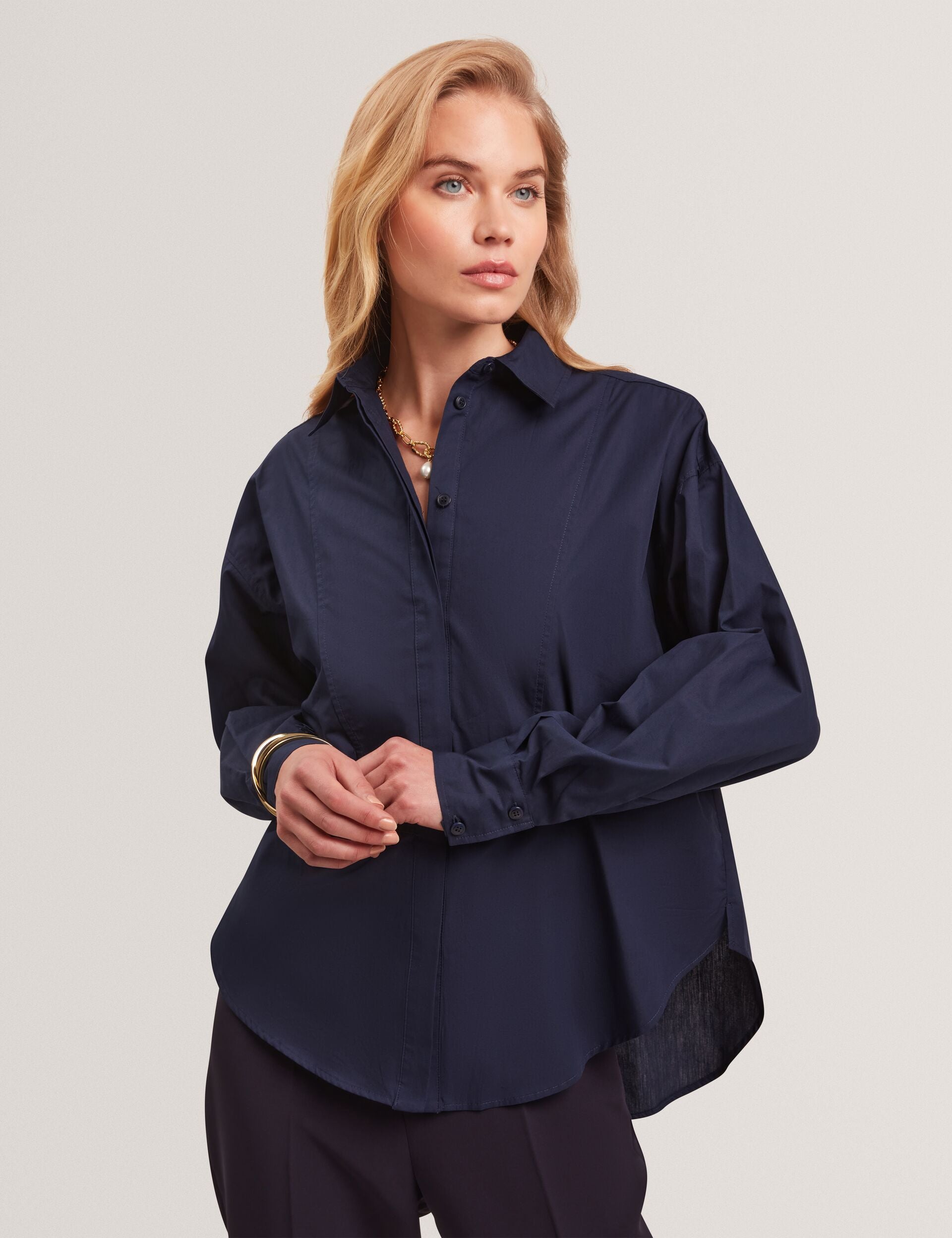 Oversized Bib Detail Cotton Shirt | Izote | Ted Baker UK