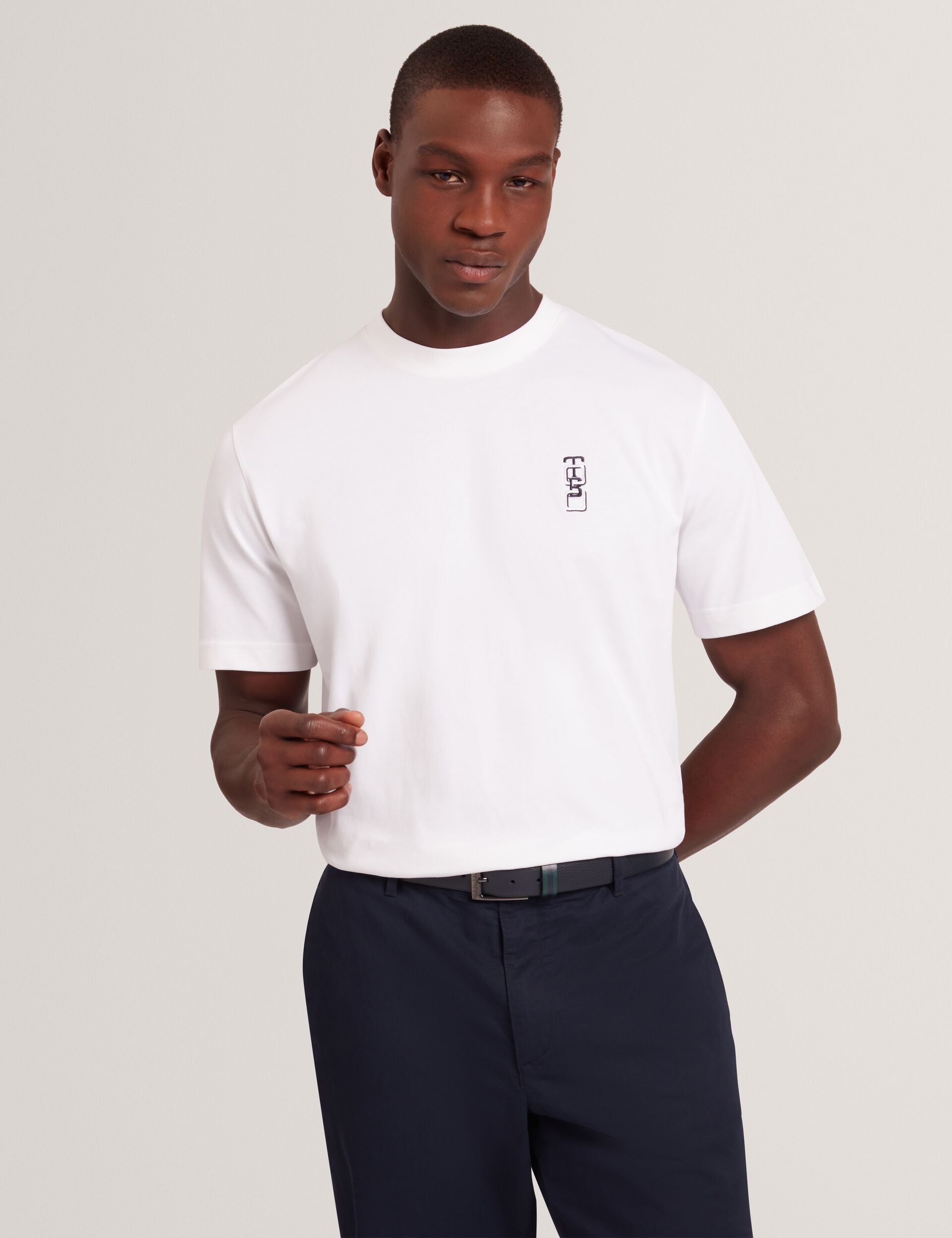 T-shirt Homme Ted Baker Gris - Col Rond - Taille L - Coton - Occasion Parfait état