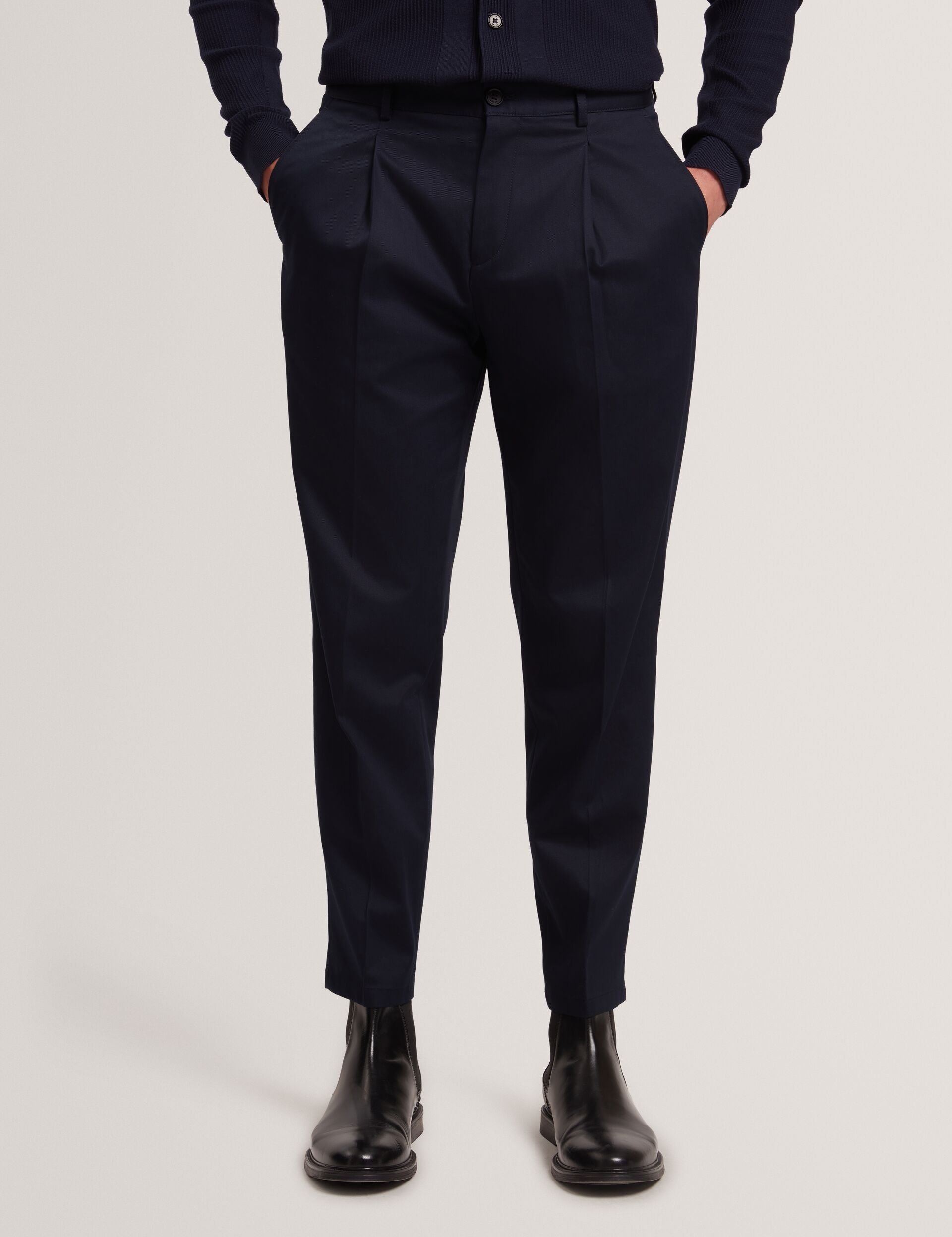 ★新品未使用★ ALOUND TAPERED BAKER PANTS NAVY Bomber Tapered Easy Chino Pants | rehacer