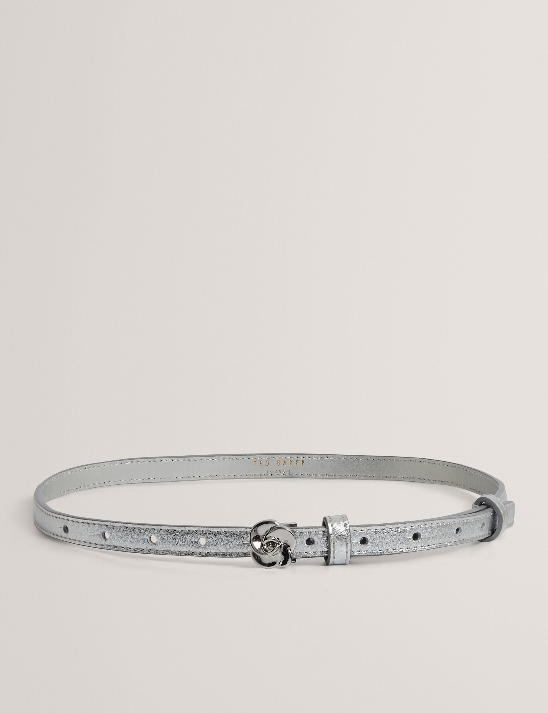 Ted Baker Skinny belt Grained Leather Belt With Striped Loop | Kendon | Ted Baker US main image 2