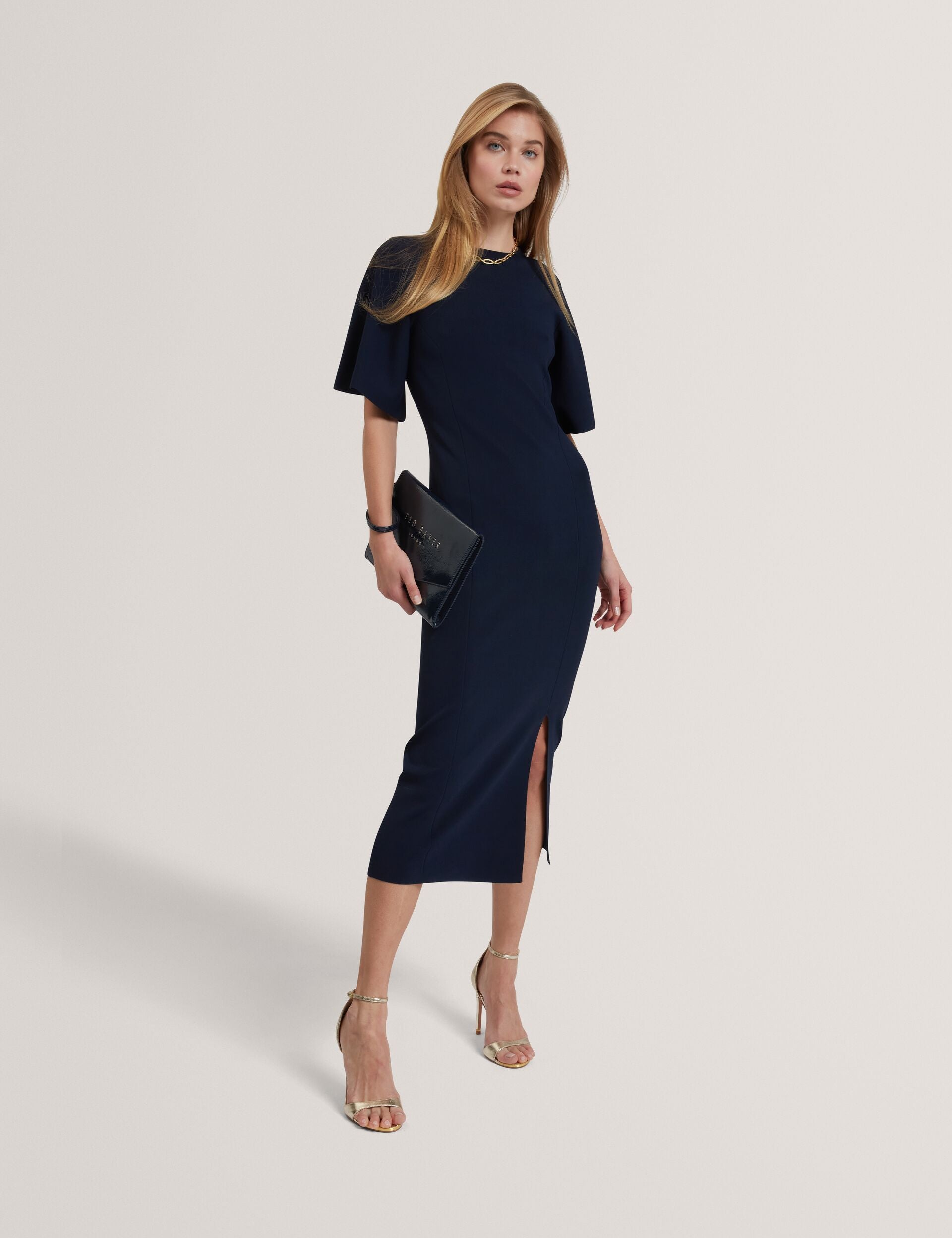 Short Sleeve Knitted Bodycon Midi Dress | Aedna | Ted Baker UK Short Sleeve Knitted Bodycon Midi Dress | Aedna | Ted Baker UK