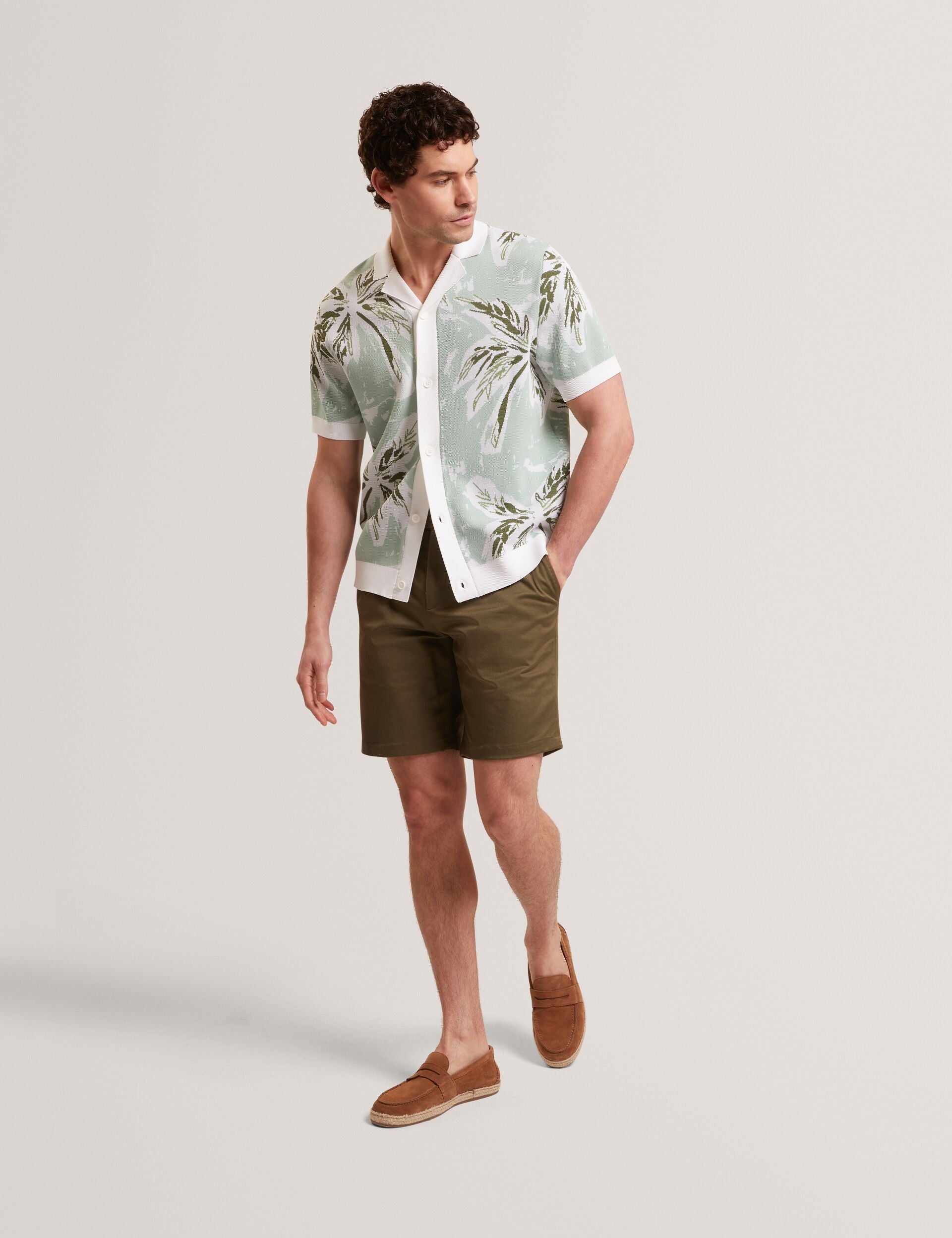 Slim Leg Stretch Cotton Chino Shorts | Loweton | Ted Baker UK
