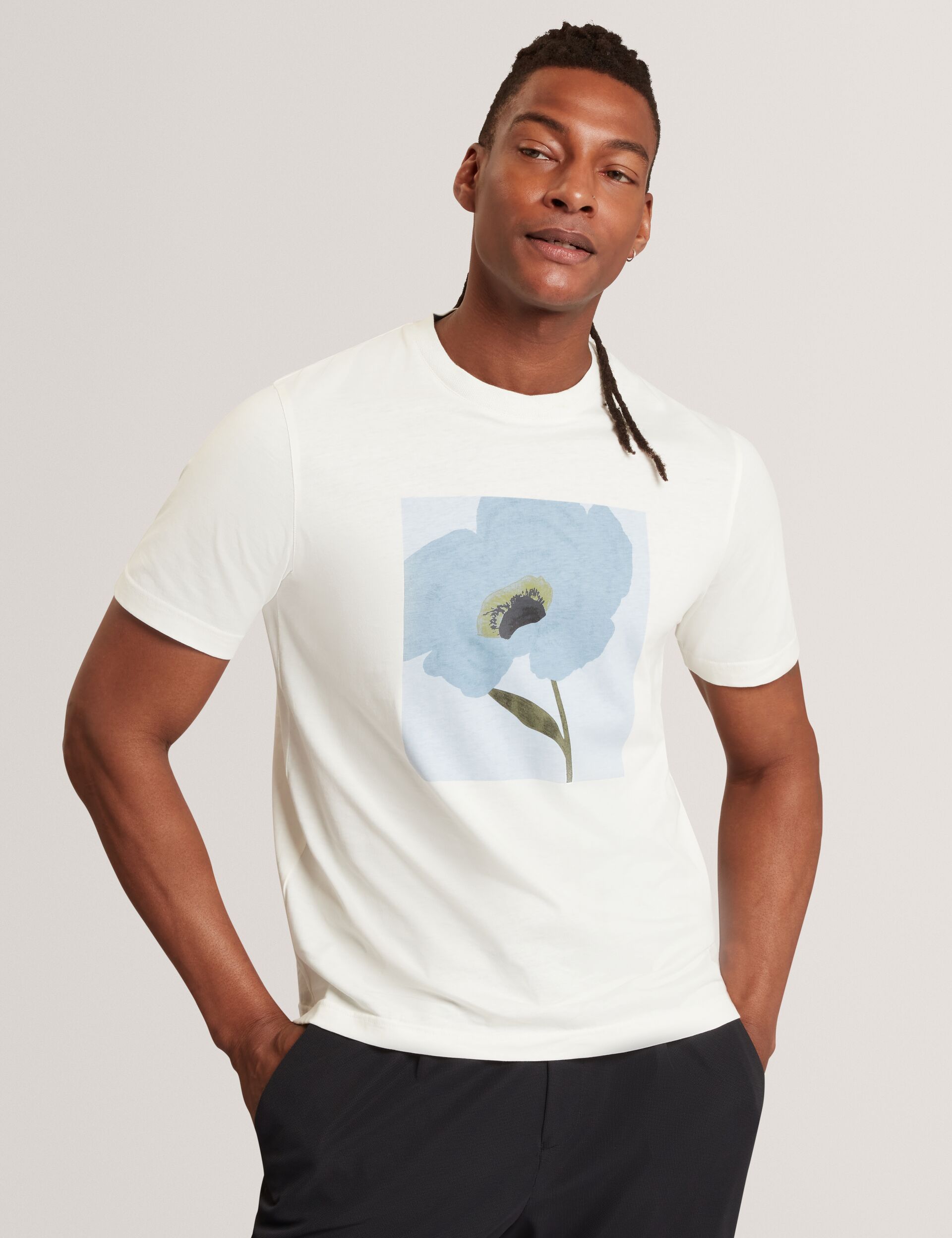 Floral Box Graphic Cotton T-shirt | Crawley | Ted Baker IE