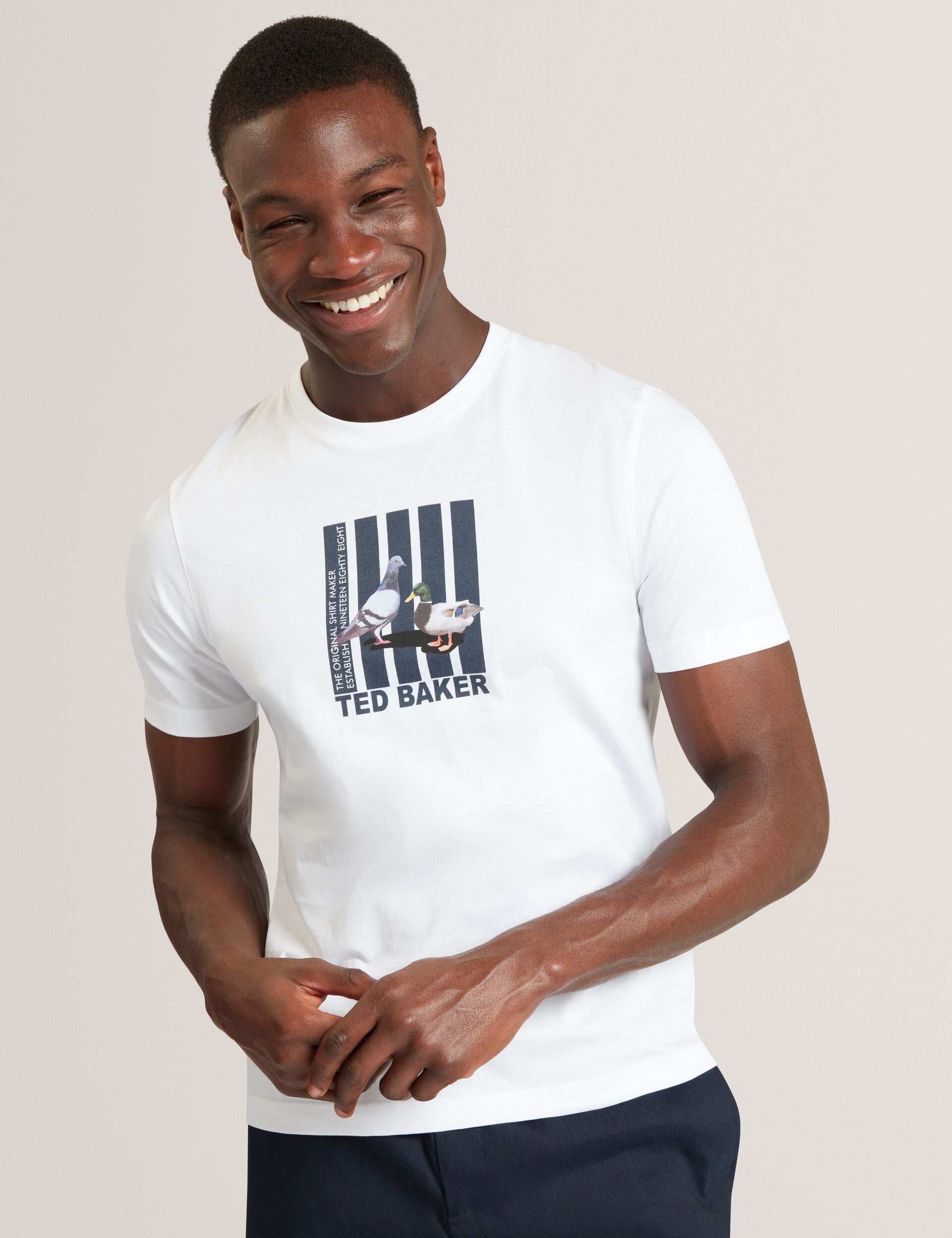 Heritage Bird Graphic Crew Neck T-shirt | Waitte | Ted Baker UK