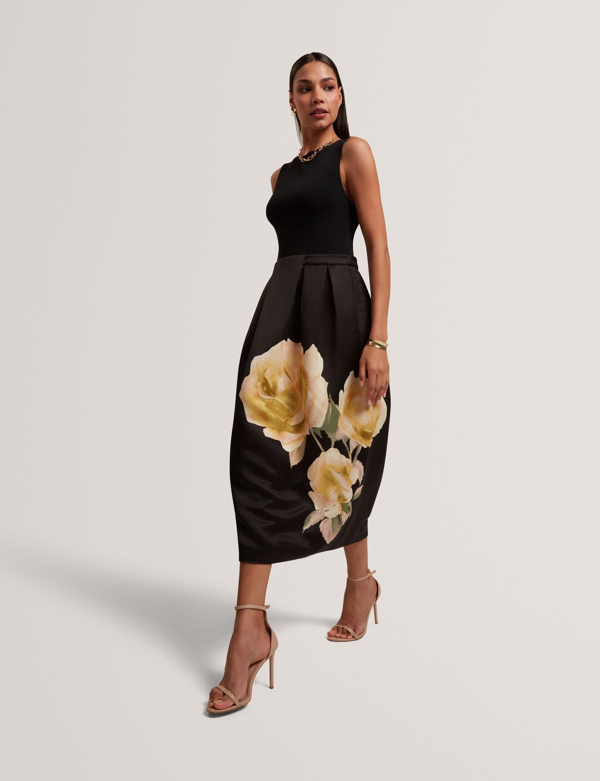 ted baker floral black dress VERINIE Rose Print Sleeveless Midi this versatile piece offers Collection:Prendonea Color:Custom Color (Add a note to your order) Everything You Need to