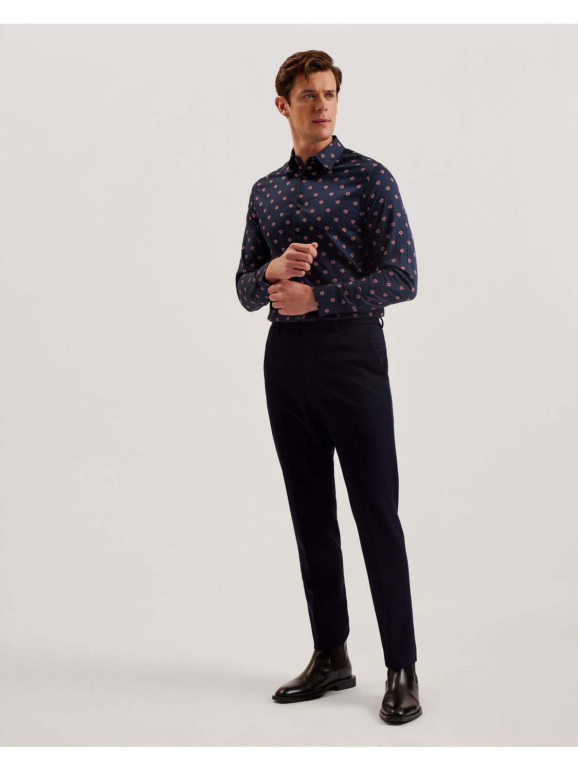 MIKCEAL Floral Pattern Slim Fit Shirt mikceal-floral-pattern-slim-fit-shirt