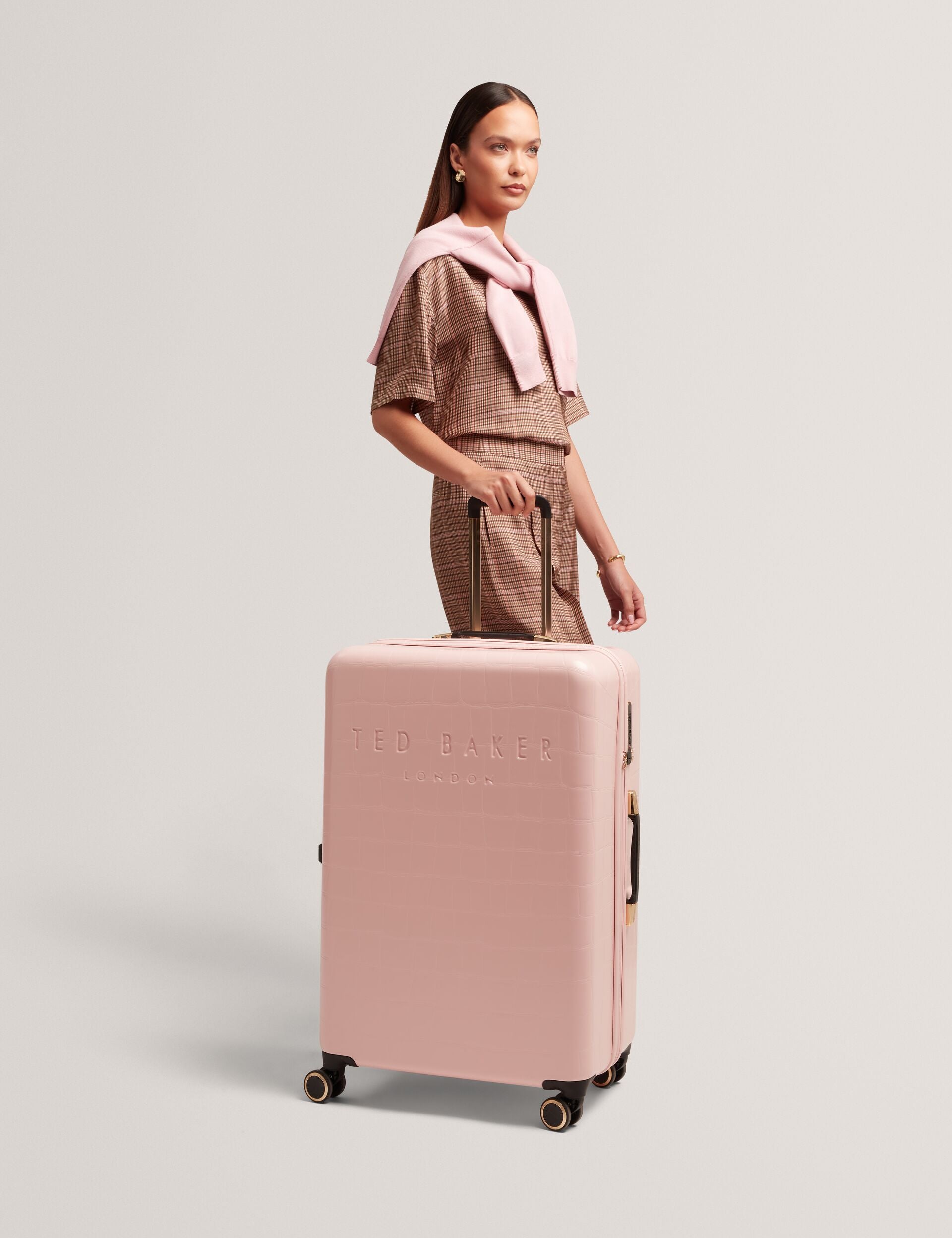 4-Wheel Hard Shell Large Suitcase | ICONCASE-PNKL | Ted Baker FR