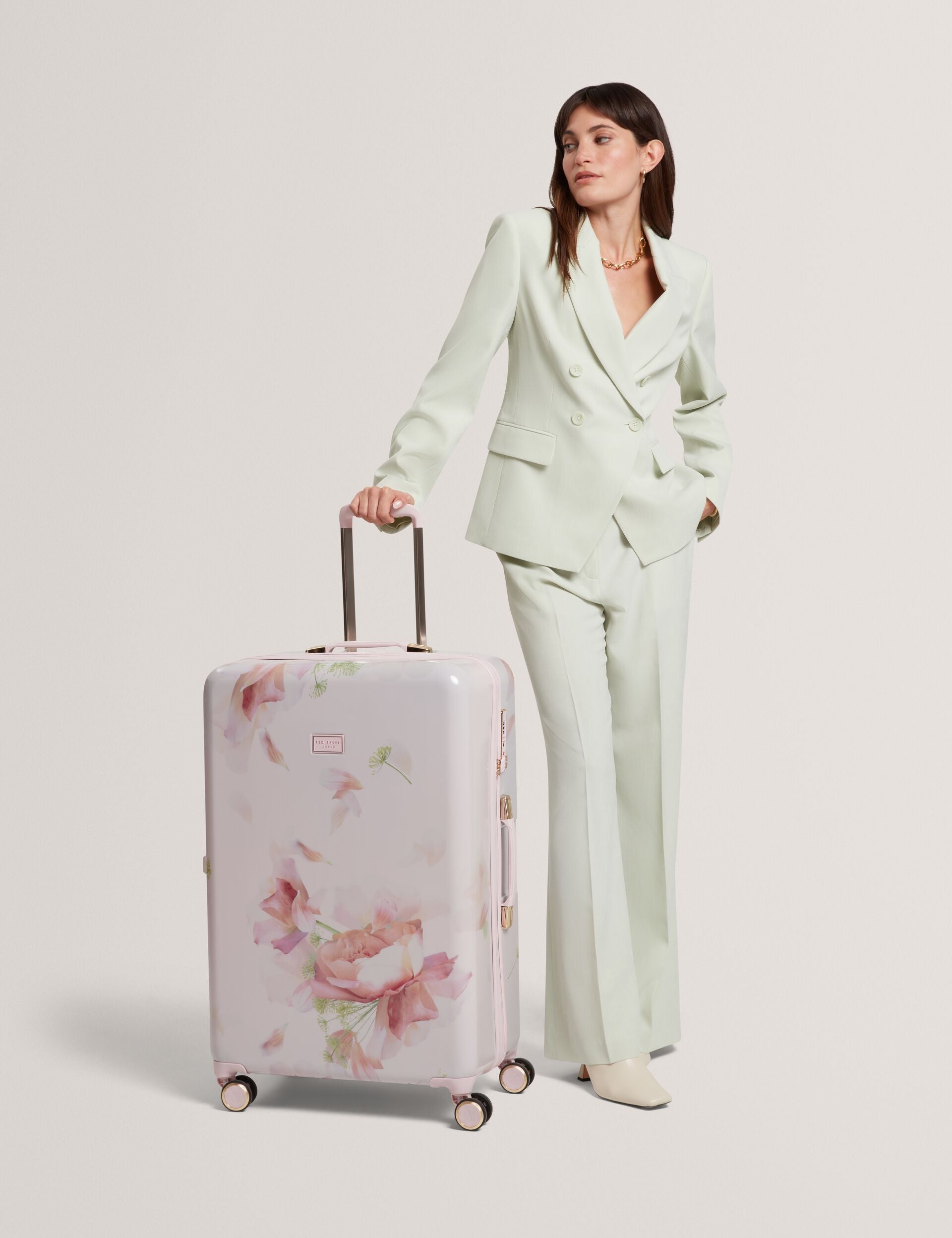 TED BAKER 花柄　キャリーケース Magnolia Floral 4-wheel Hard Shell Large Suitcase | Mb-pnkl | Ted