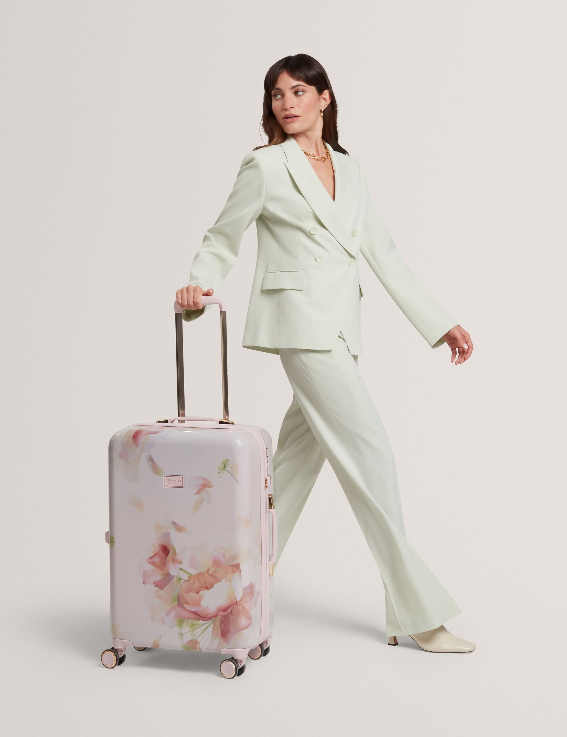 TED BAKER 花柄　キャリーケース Magnolia Floral 4-wheel Hard Shell Medium Suitcase | Mb-pnkm | Ted