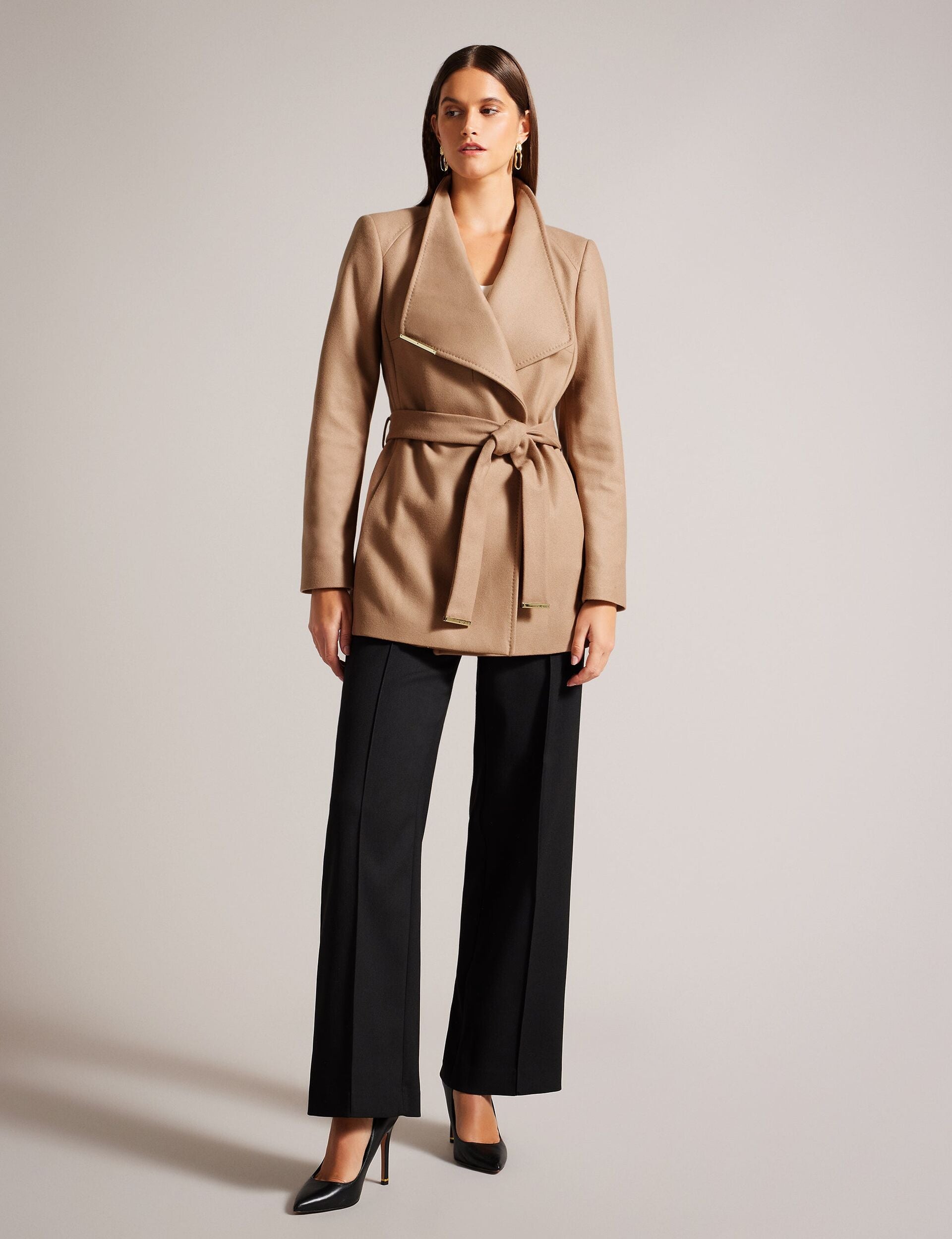 Midi Wool Wrap Camel Ted Baker Coat Ted Baker Midi Wool Wrap Coat