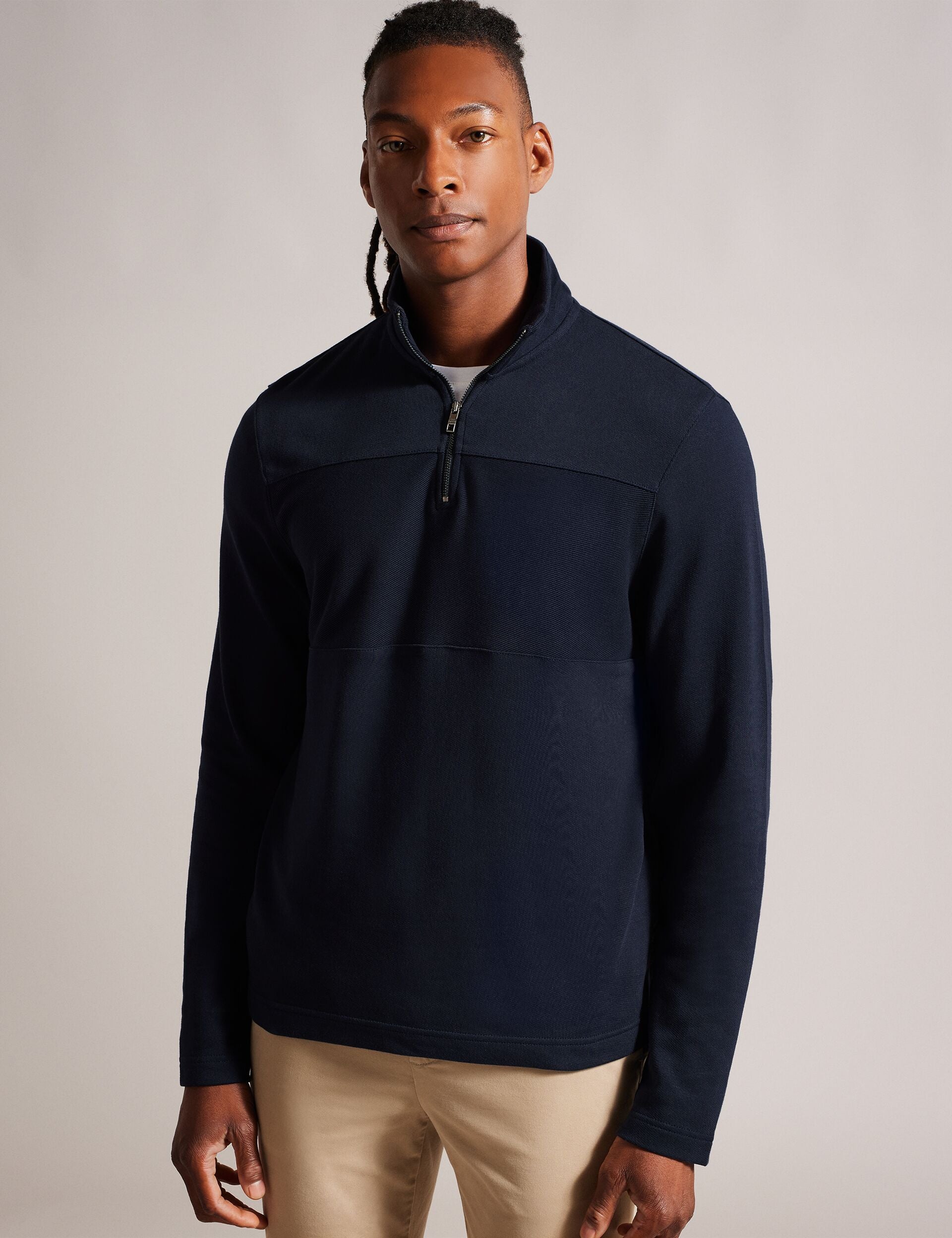 Navy Half Zip Sweater | Gazine | Ted Baker US