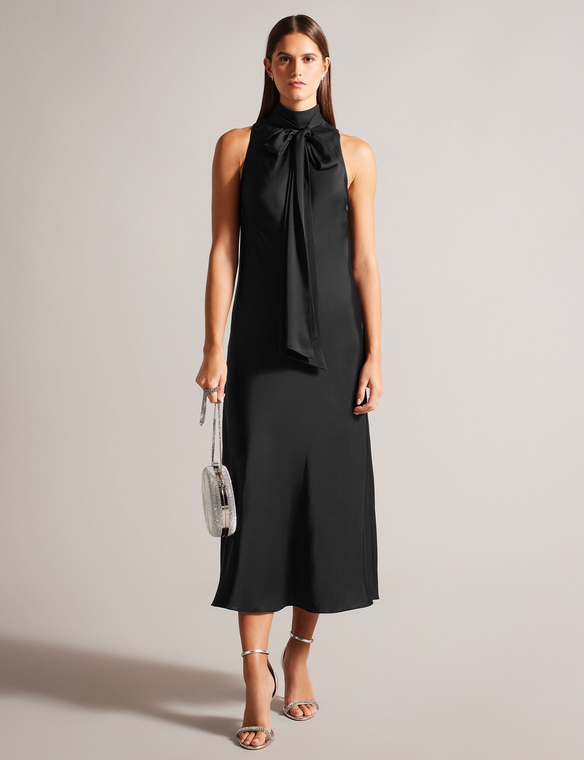ted baker cowl neck midi slip dress Satin Cowl Neck Midi Slip Dress | Miinta