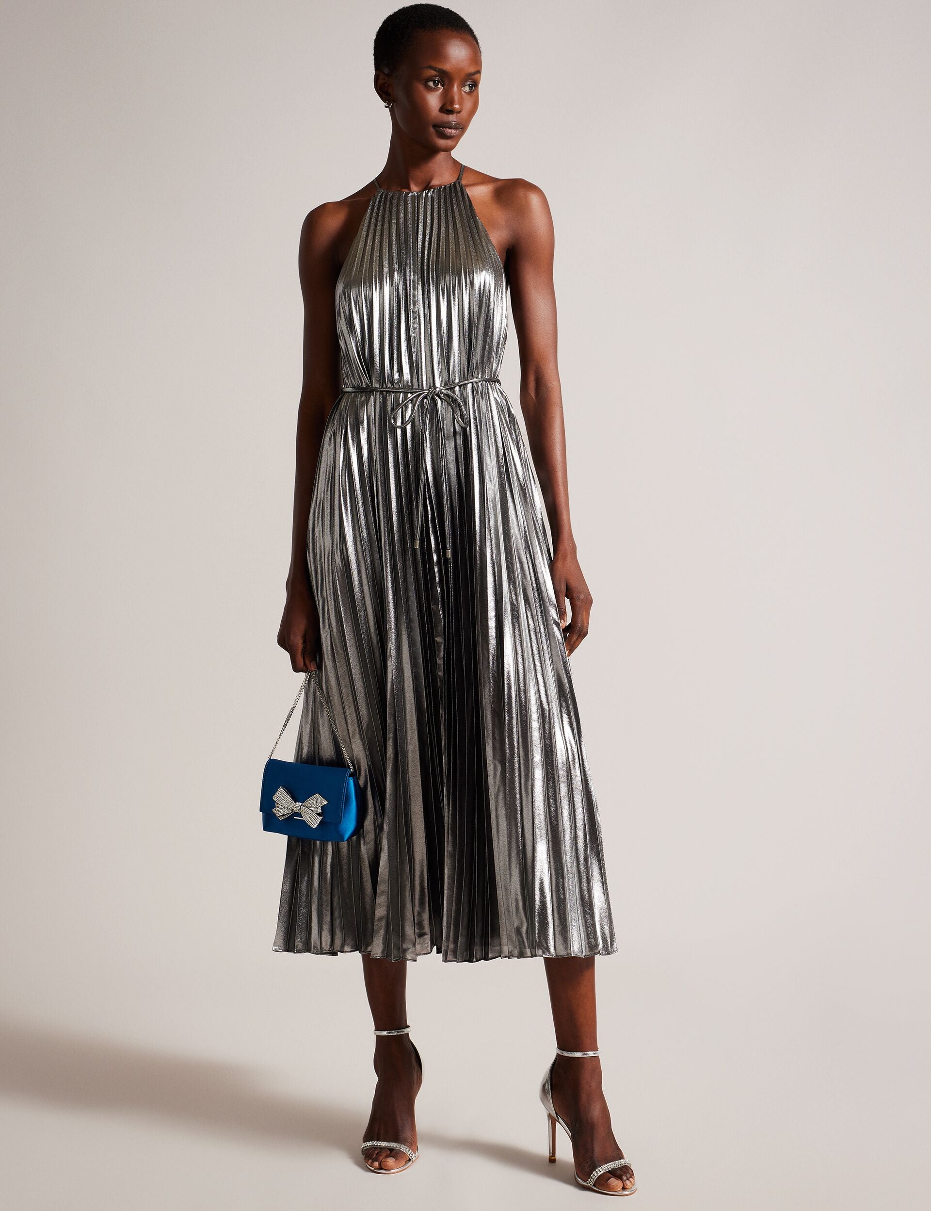 jojo metallic midi dress JUUDIIE