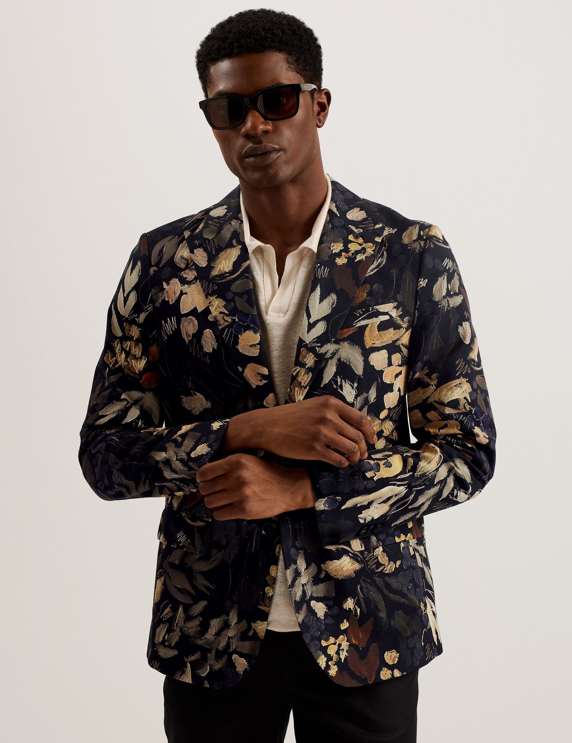 Black Floral Suit Jacket | Emilioj | Ted Baker US