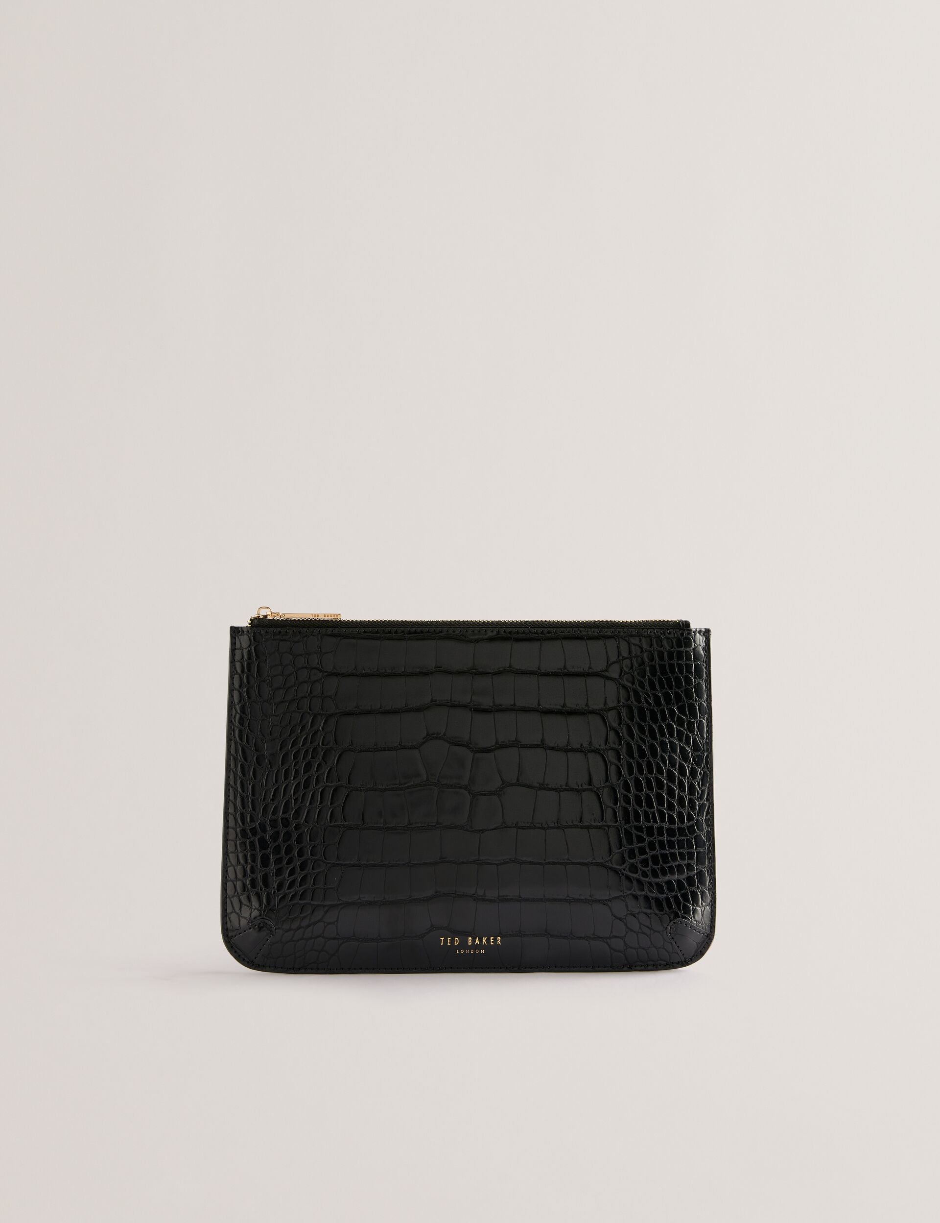 TED BAKER パスポートケース KELLIII - Croc Texture Passport Cover And Travel Pouch