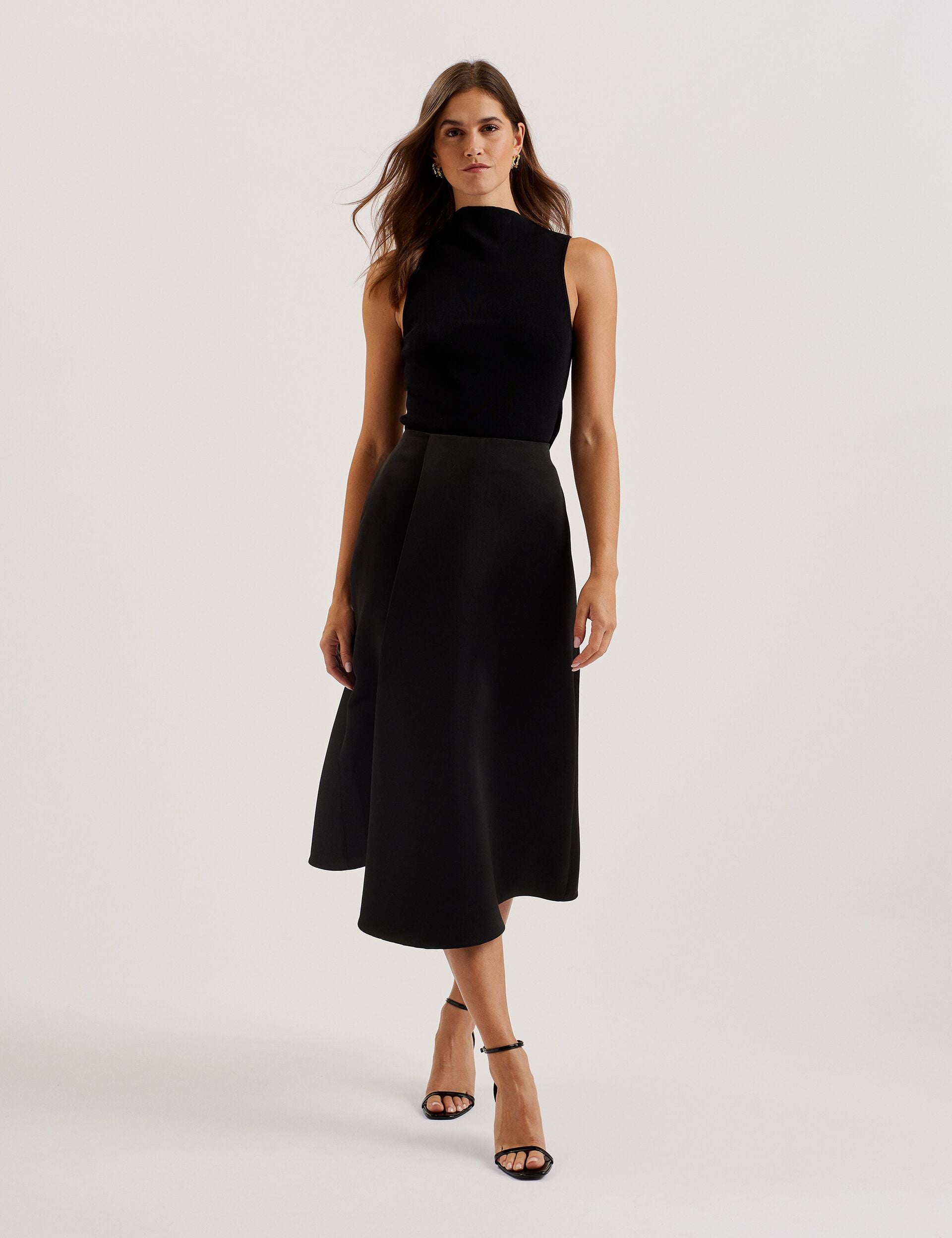 TED BAKER ☆サイズ0 Asymmetric Satin Wrap Midi Skirt | Erva | Ted Baker US