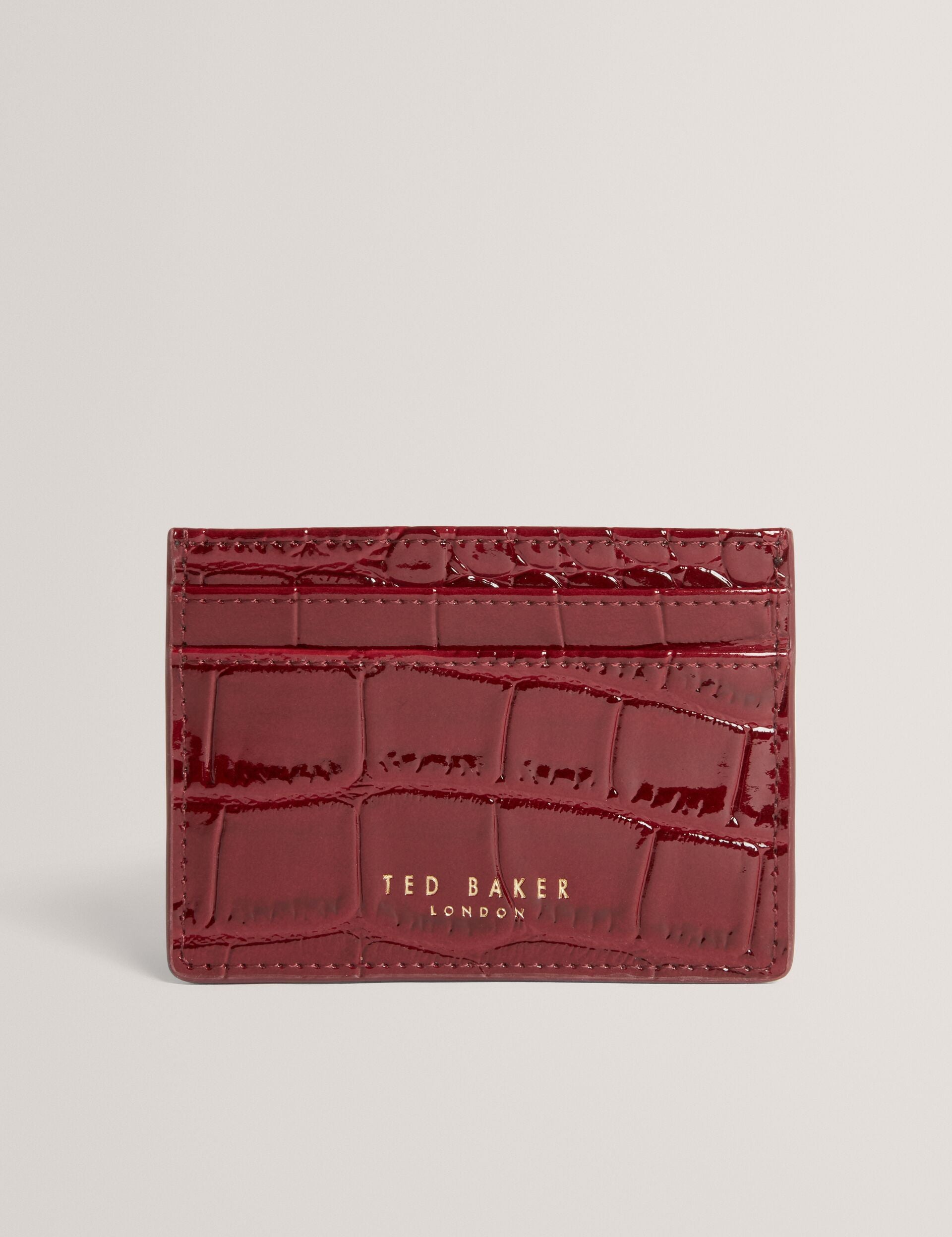 VARENYA Patent Croc Slim Card Holder