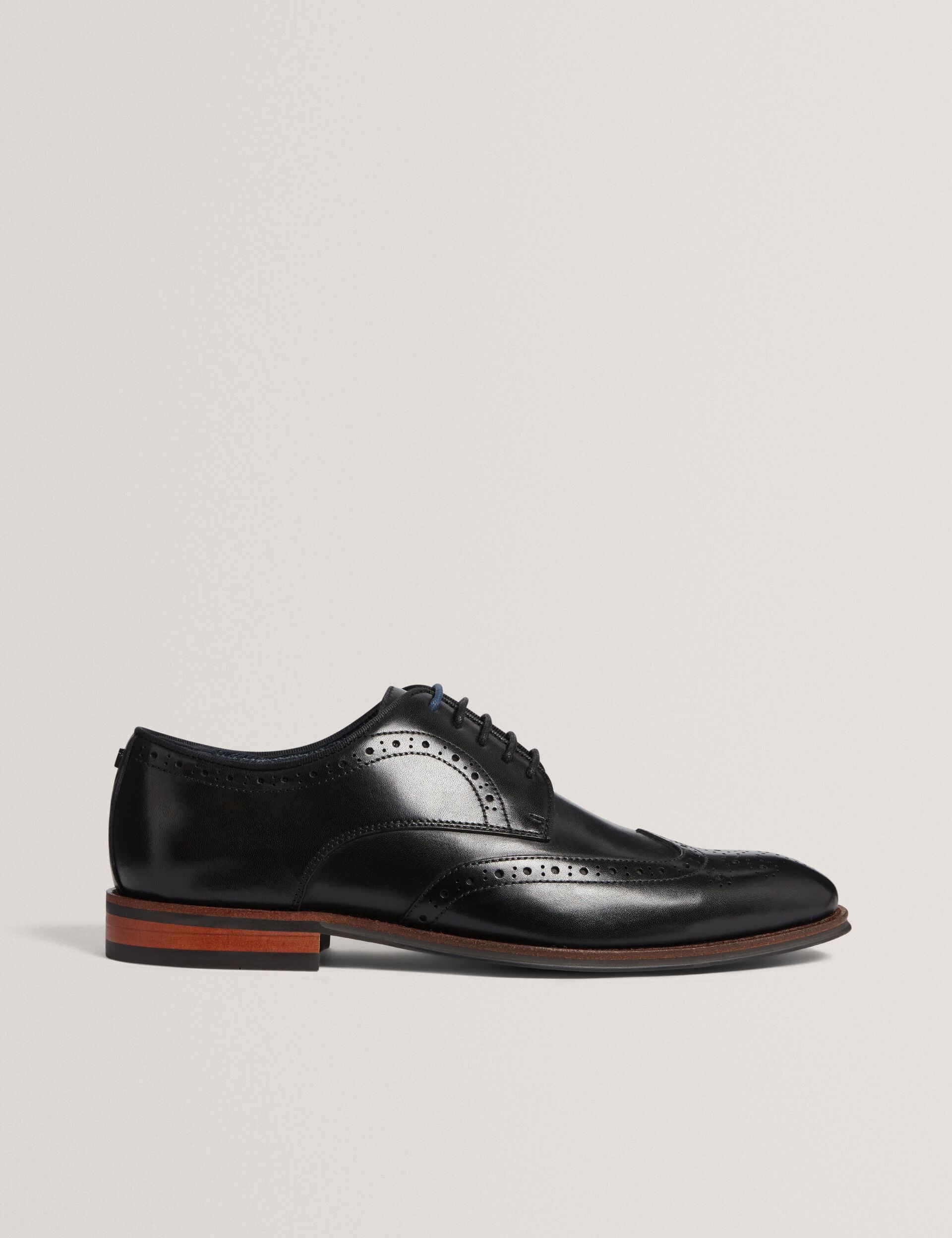 Polished Leather Derby Brogue Shoes | Markuse | Ted Baker UK display picture 1