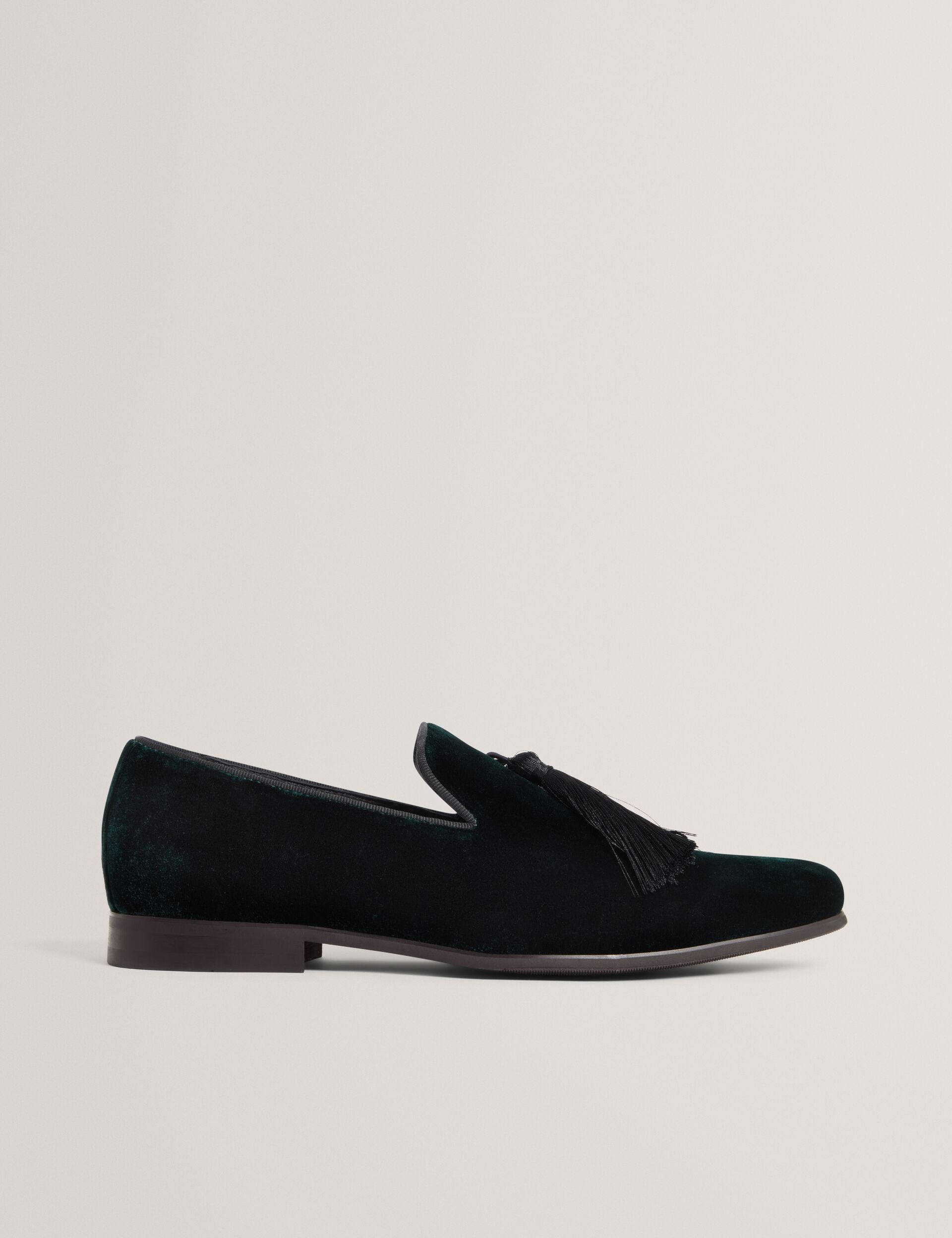 Ted Baker London Black Velvet Tassel Loafers Black Velvet Tassel Loafers UK 6.5 E - Abbot main image 2