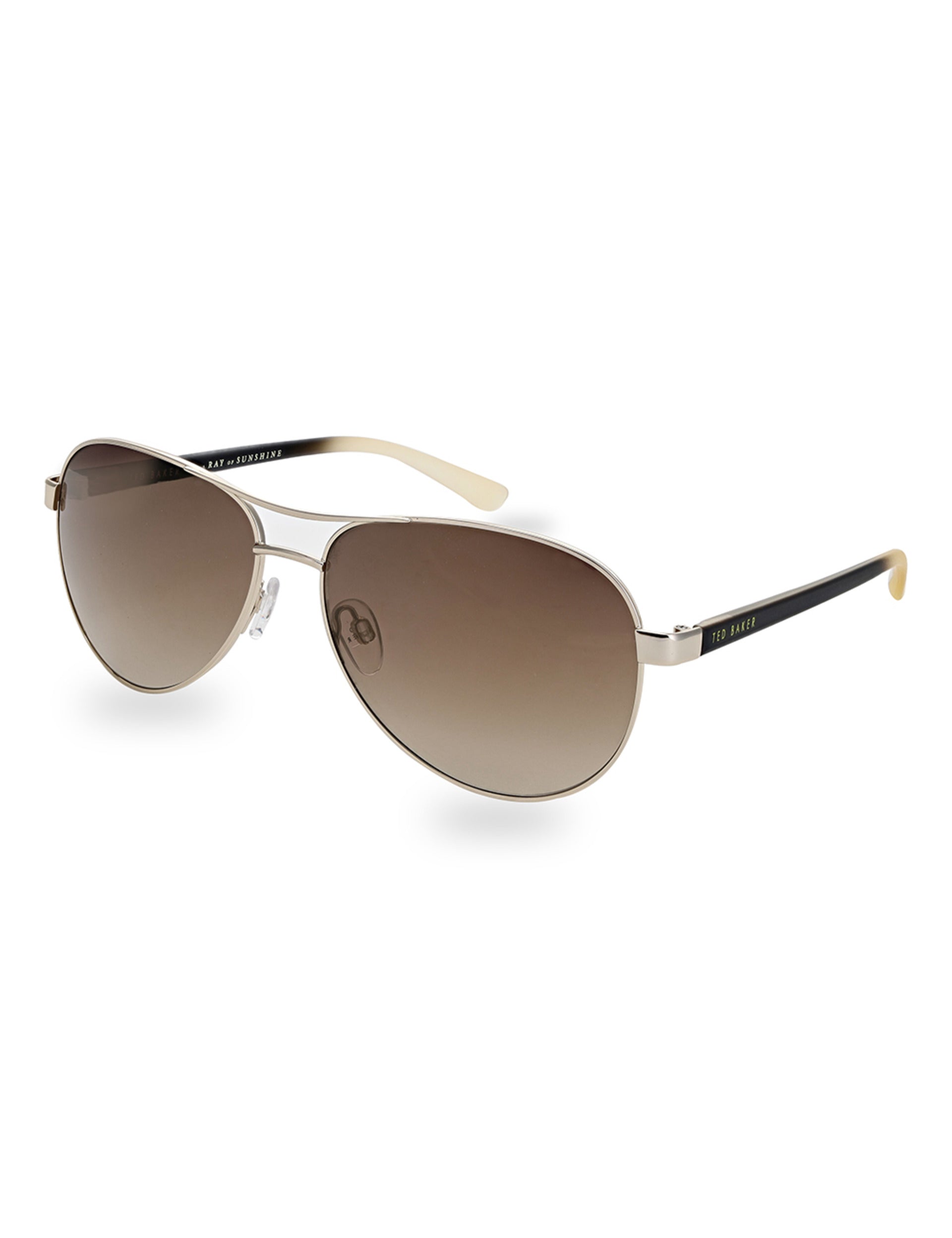 Ted Baker Rose Gold Frame Sunglasses Ted Baker Sunglasses Women Rose Gold Metal Frame Brown Lens  main image 2