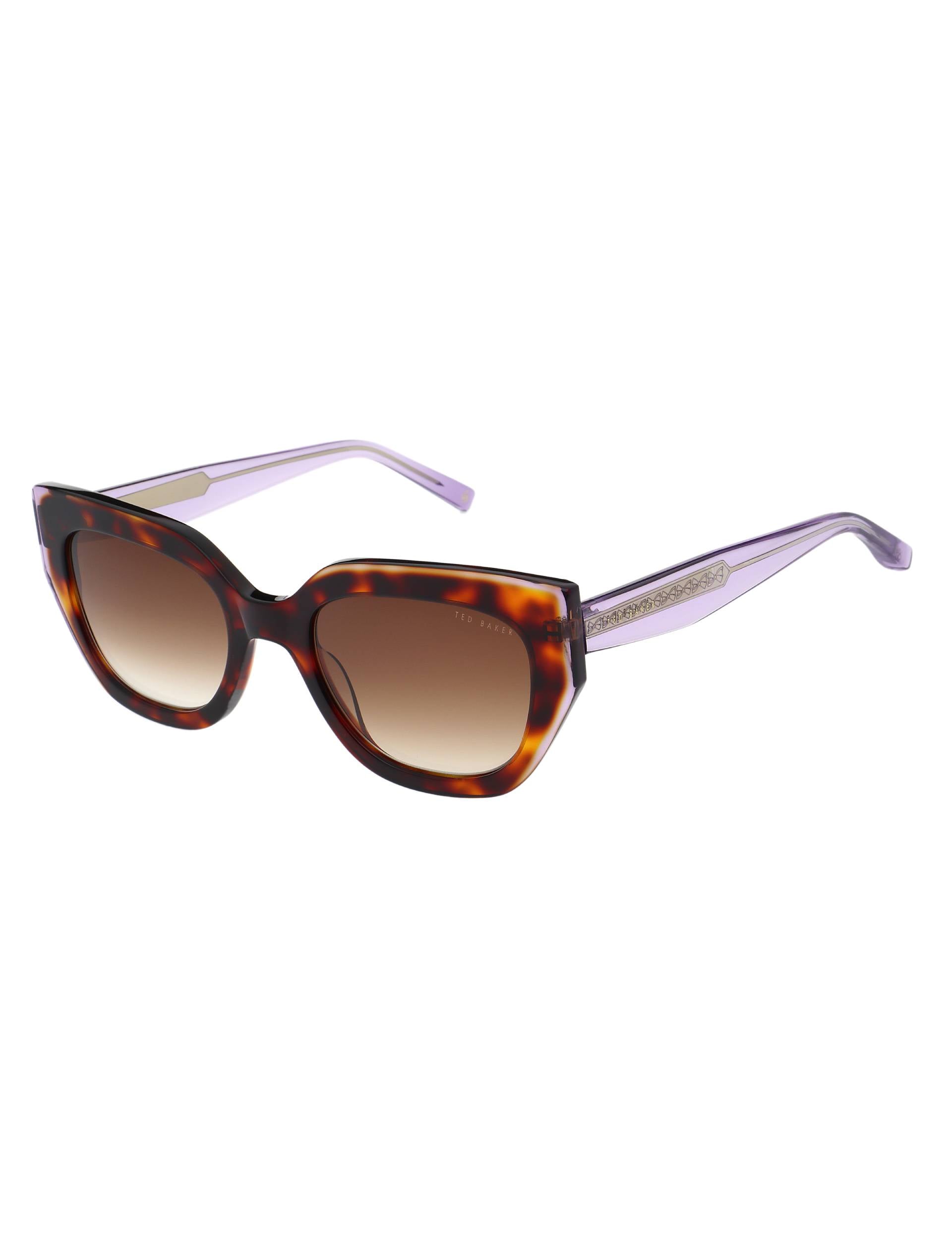 Chunky Cat Eye Acetate Sunglasses | Coral | Ted Baker UK display picture 1