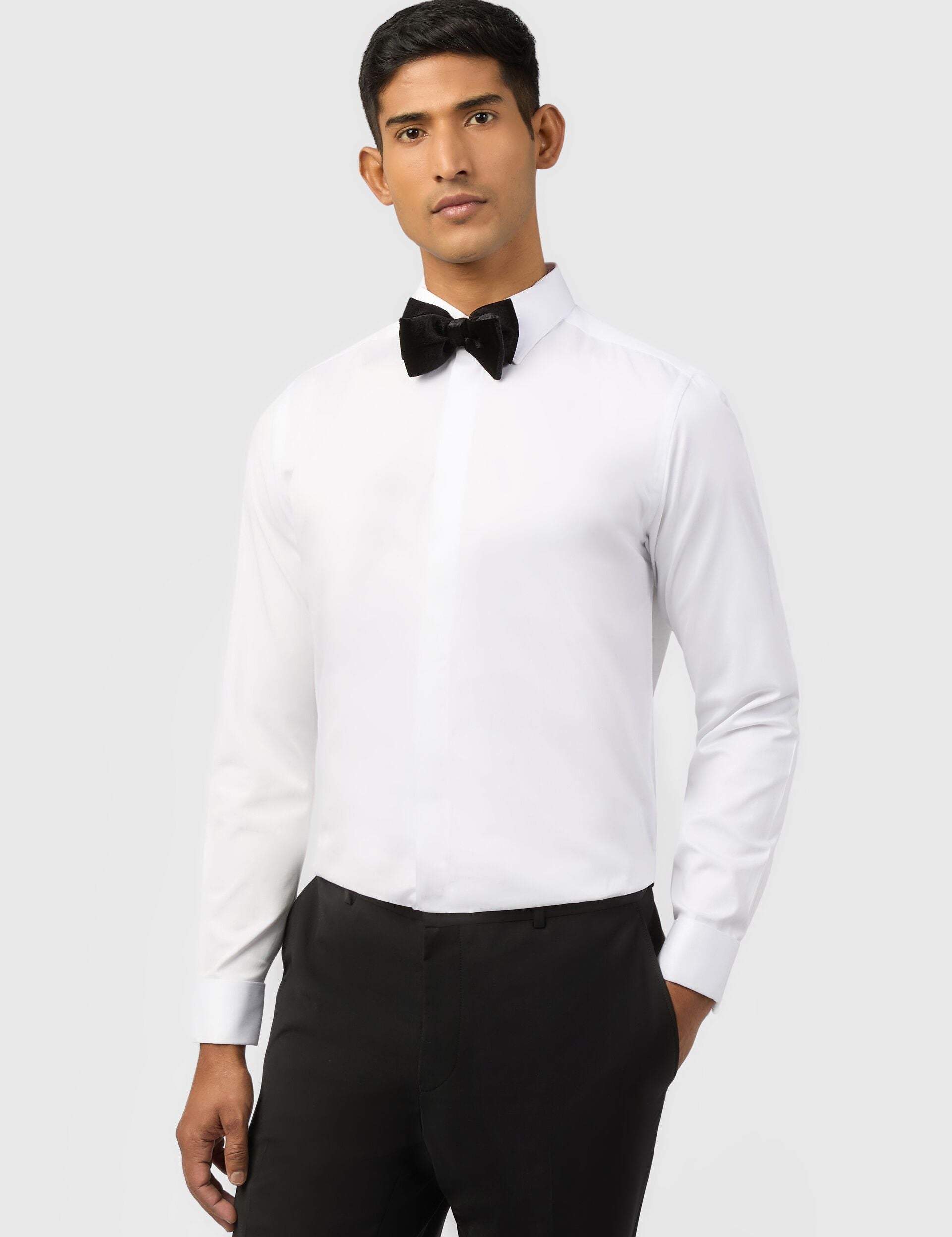Slim Fit Sateen Cotton Dress Shirt | Otilla