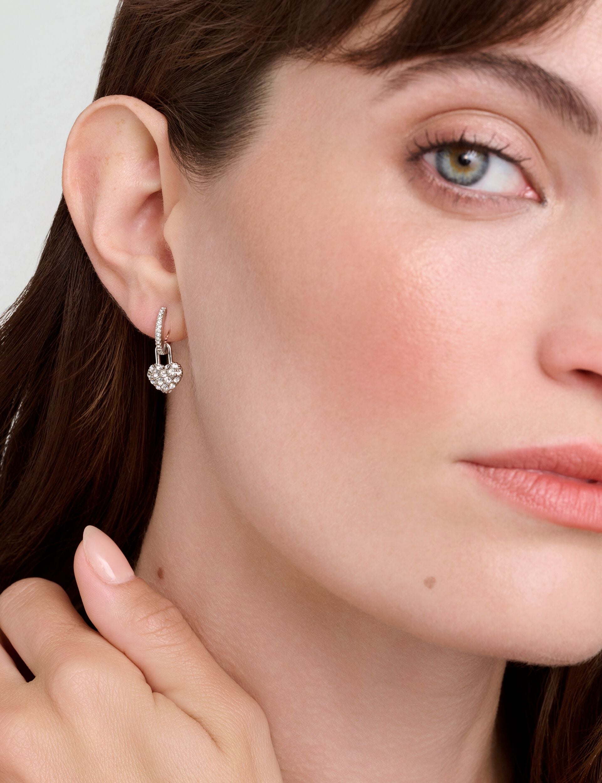 Pave Crystal Padlock Huggie Earrings | Pari | Ted Baker US