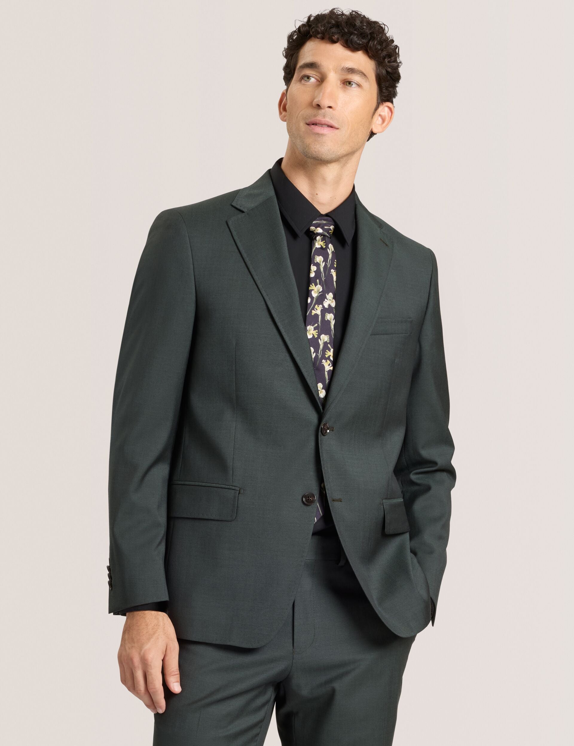 Olive Twill Suit Jacket | Wright-twill | Ted Baker US