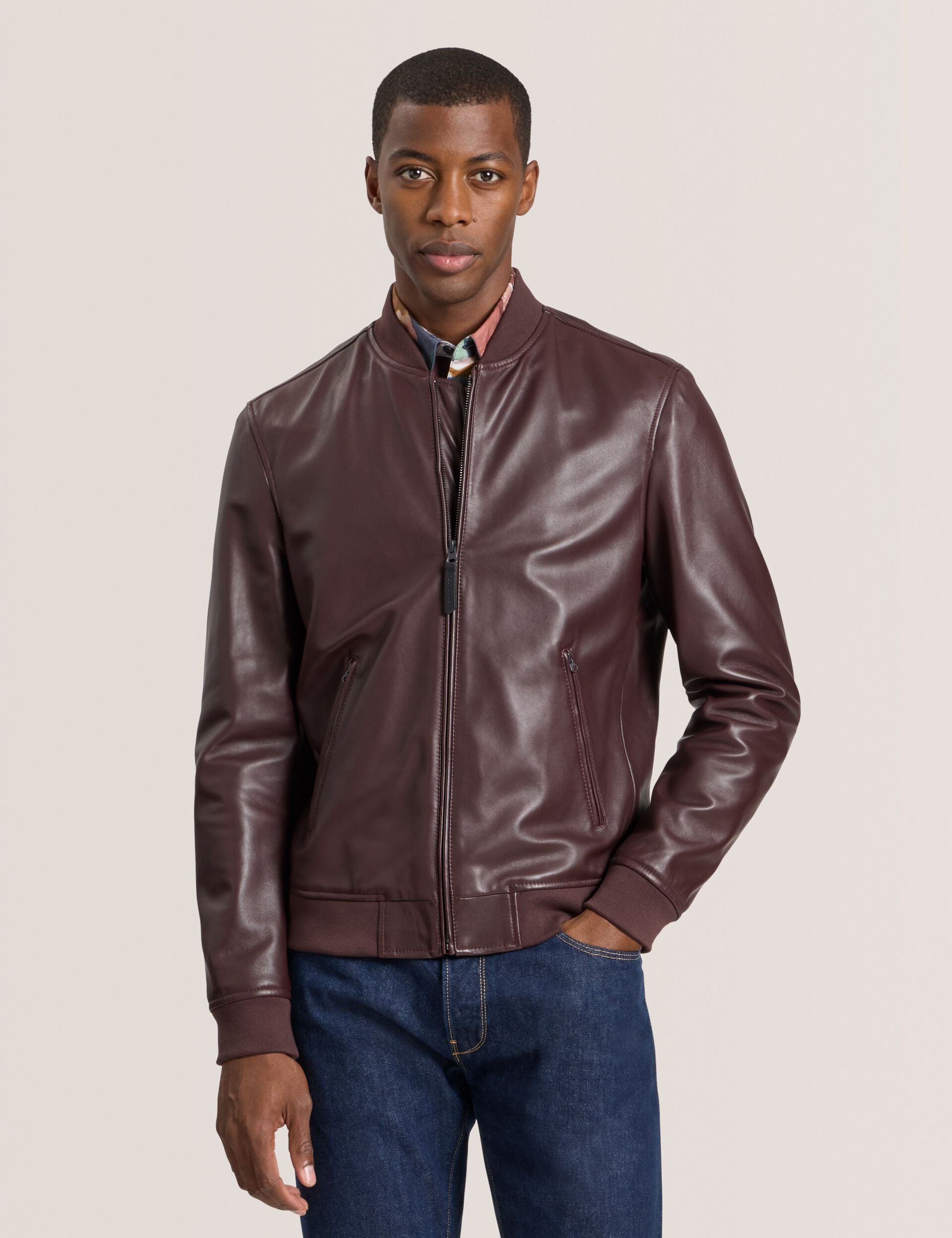 Leather Bomber Jacket | Waggoner | Ted Baker US