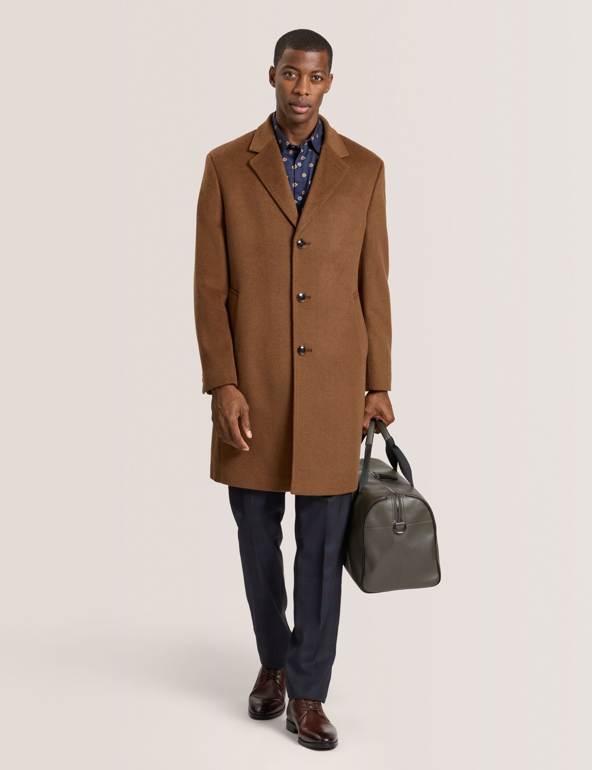 hyeon ヘヨン　ted stole / camel Overcoat | Wystan | Ted Baker US