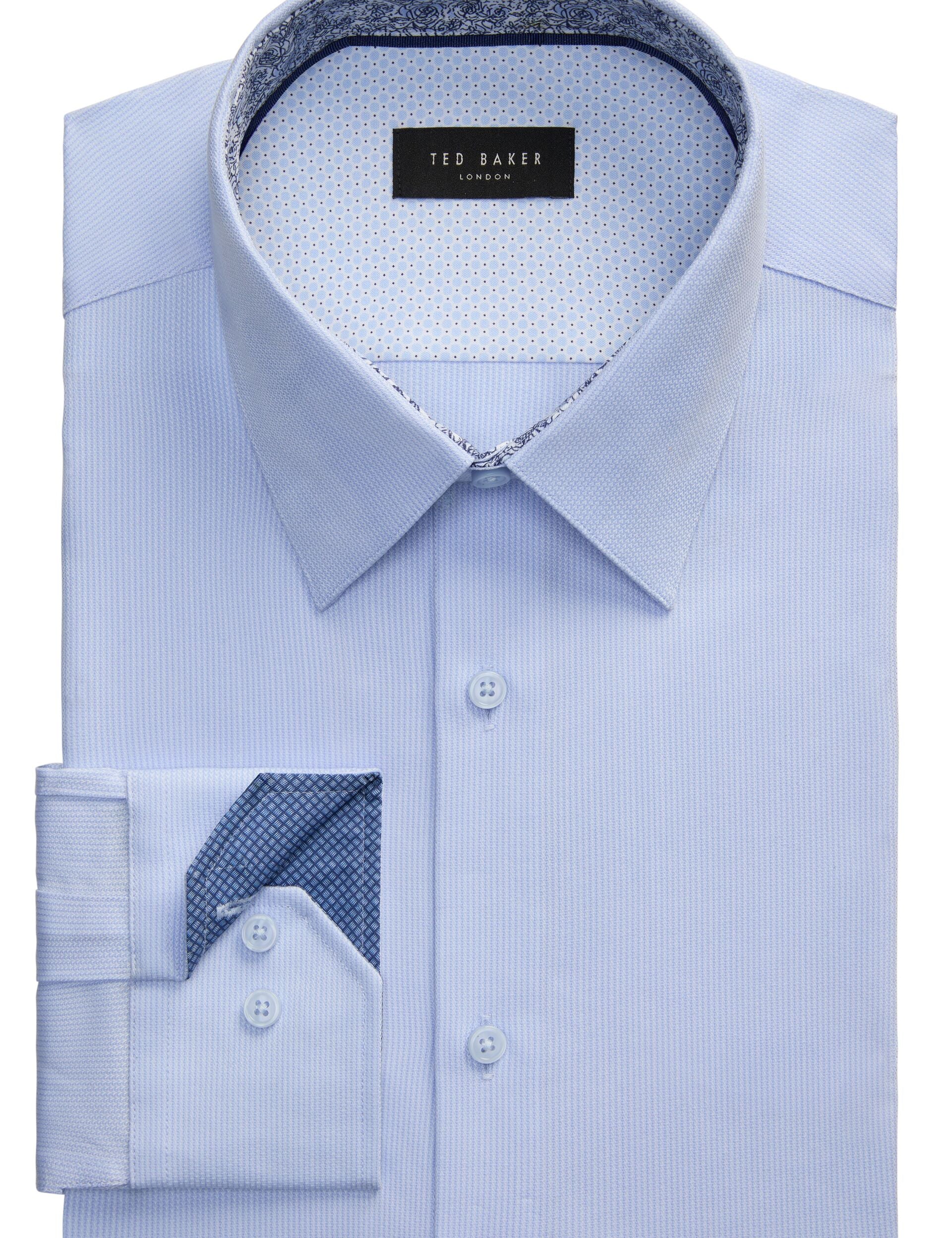 ted baker dress shirts Men's Troon Slim Fit Shirt, Blue, 15" Neck 34"-35" Sleeve Clothing, Shoes & Accessories Long sleeves OLWENO | LIGHT PINK