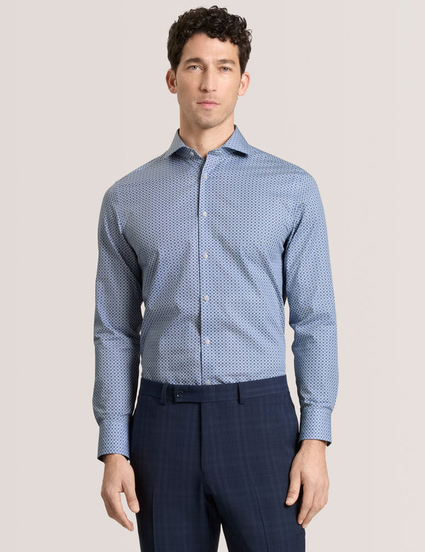ted baker slim fit dress shirt Sef Slim Fit Print Cotton Button-Up Shirt (Men)