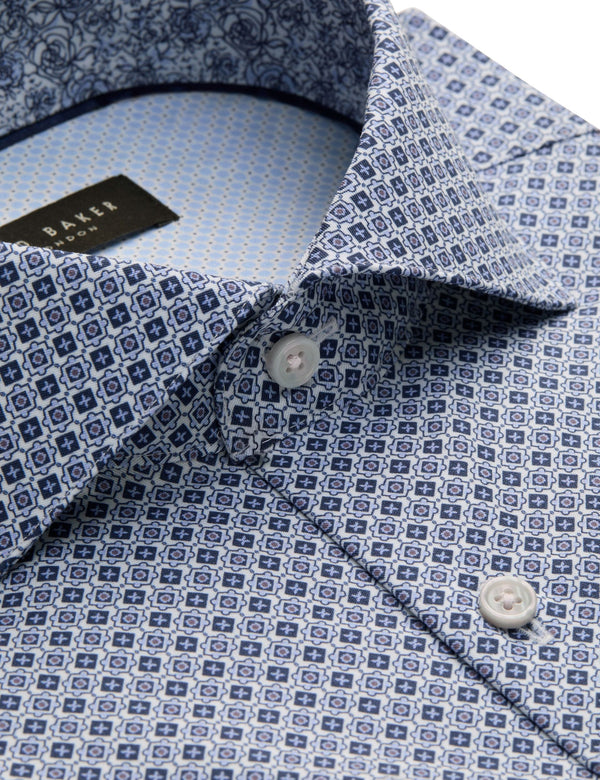 ted baker dress shirts Buy by Baker Blue Long Sleeve Shirt with Tie from Next USA Its finished with stylish contrast details at the neckband and cuff interiors NANTUCKET | BRIGHT BLUE