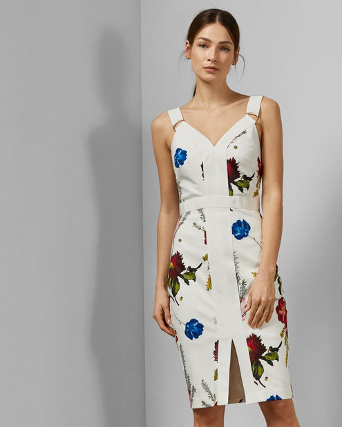 FLORAL PRINTED DRESS | WHITE